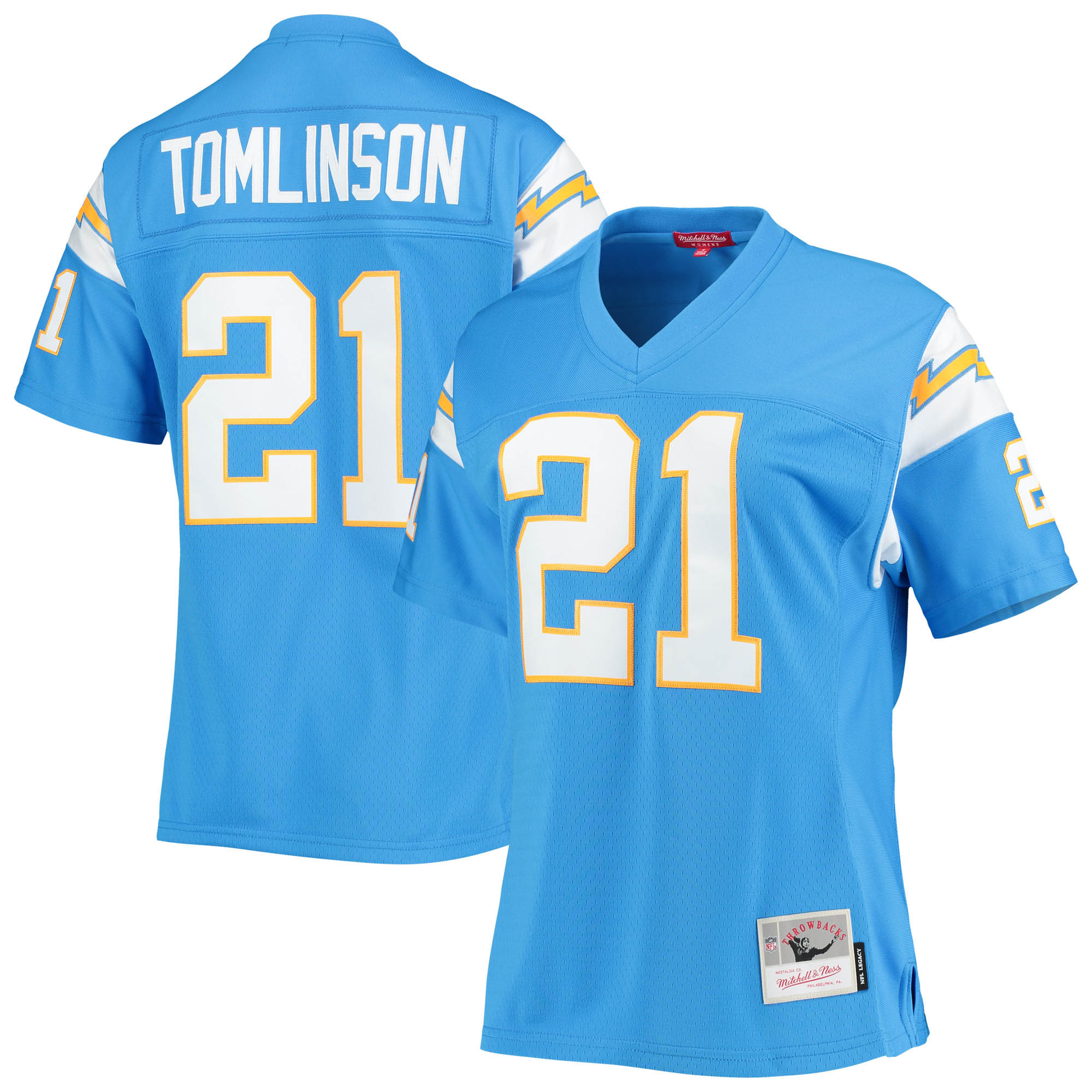 Women's Los Angeles Chargers LaDainian Tomlinson Mitchell & Ness Powder Blue Legacy Player Jersey JS5102 Saliibo