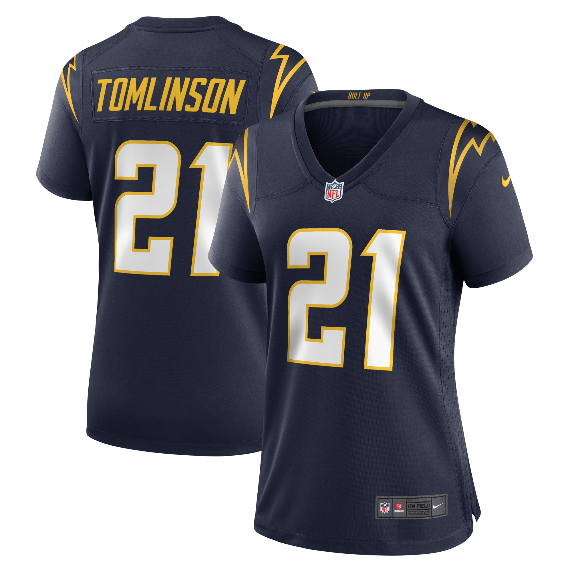Women's Los Angeles Chargers LaDainian Tomlinson Navy Retired Player Jersey JS9882 Saliibo