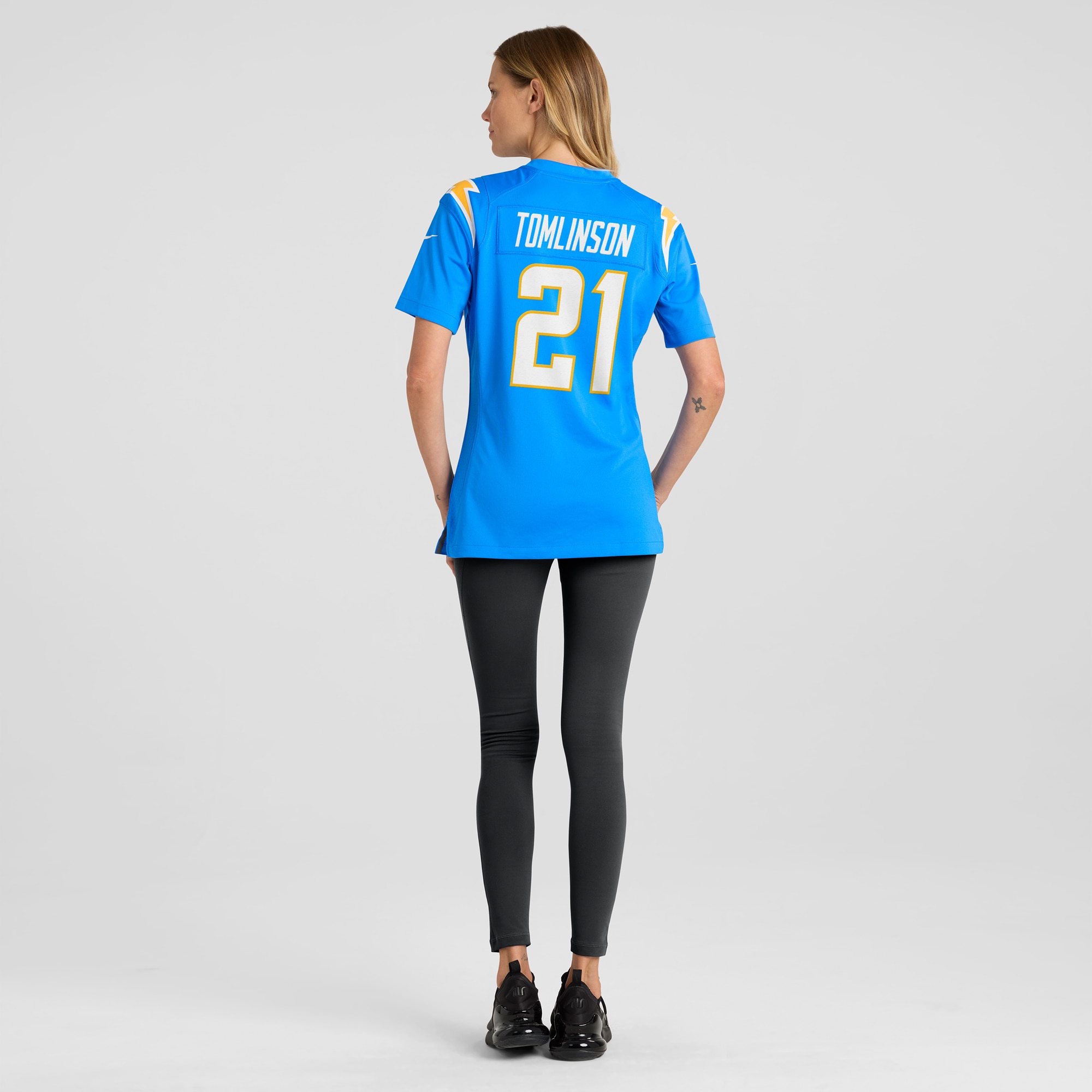 Women's Los Angeles Chargers LaDainian Tomlinson Powder Blue Game Retired Player Jersey JS8051 Saliibo - Image 5