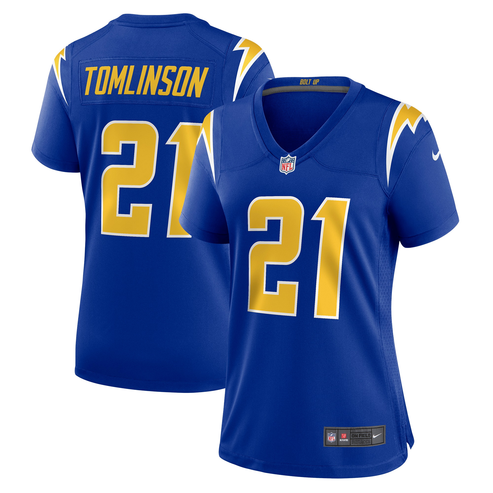 Women's Los Angeles Chargers LaDainian Tomlinson Royal Retired Game Jersey JS6706 Saliibo