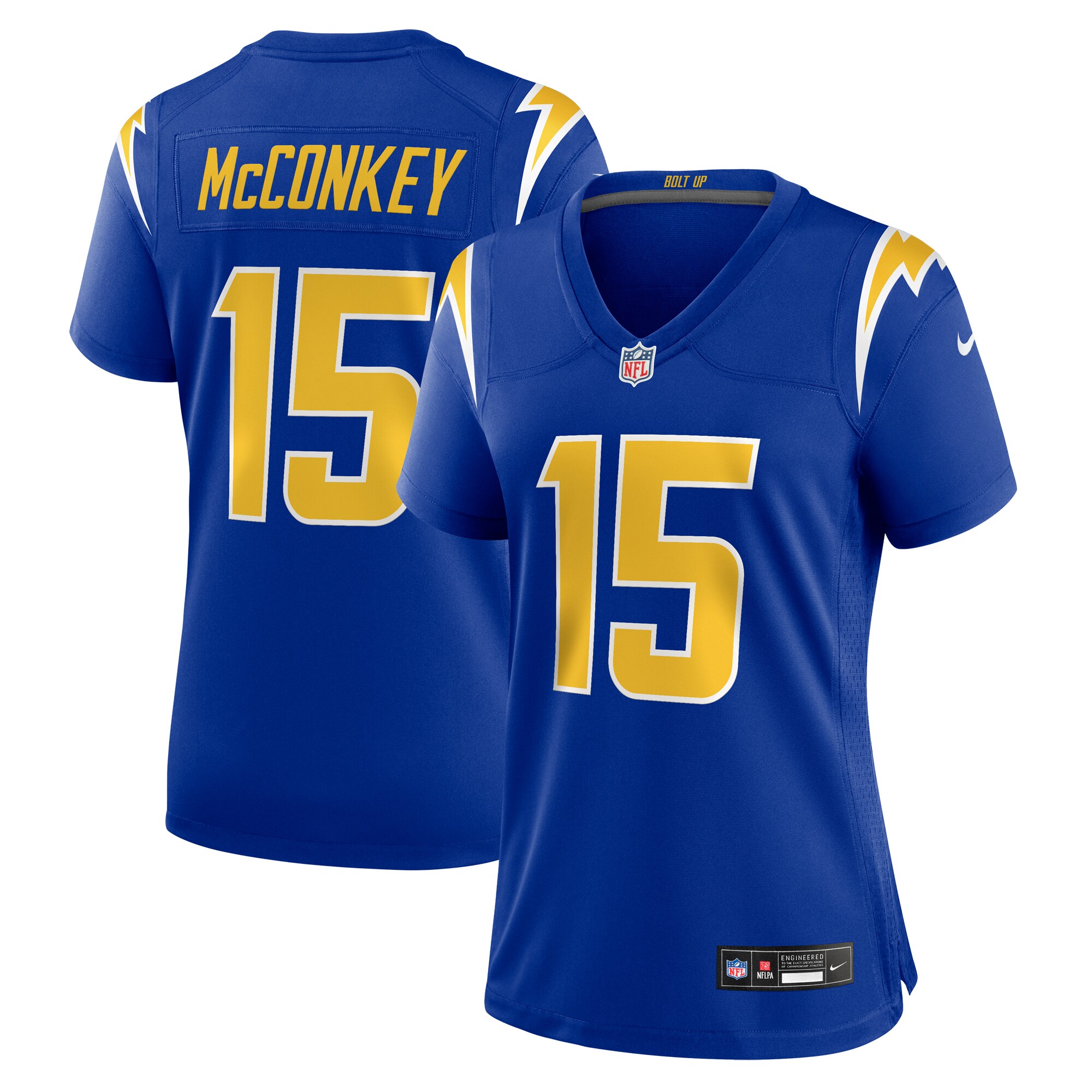 Women's Los Angeles Chargers Ladd McConkey Royal Alternate Game Jersey JS5246 Saliibo
