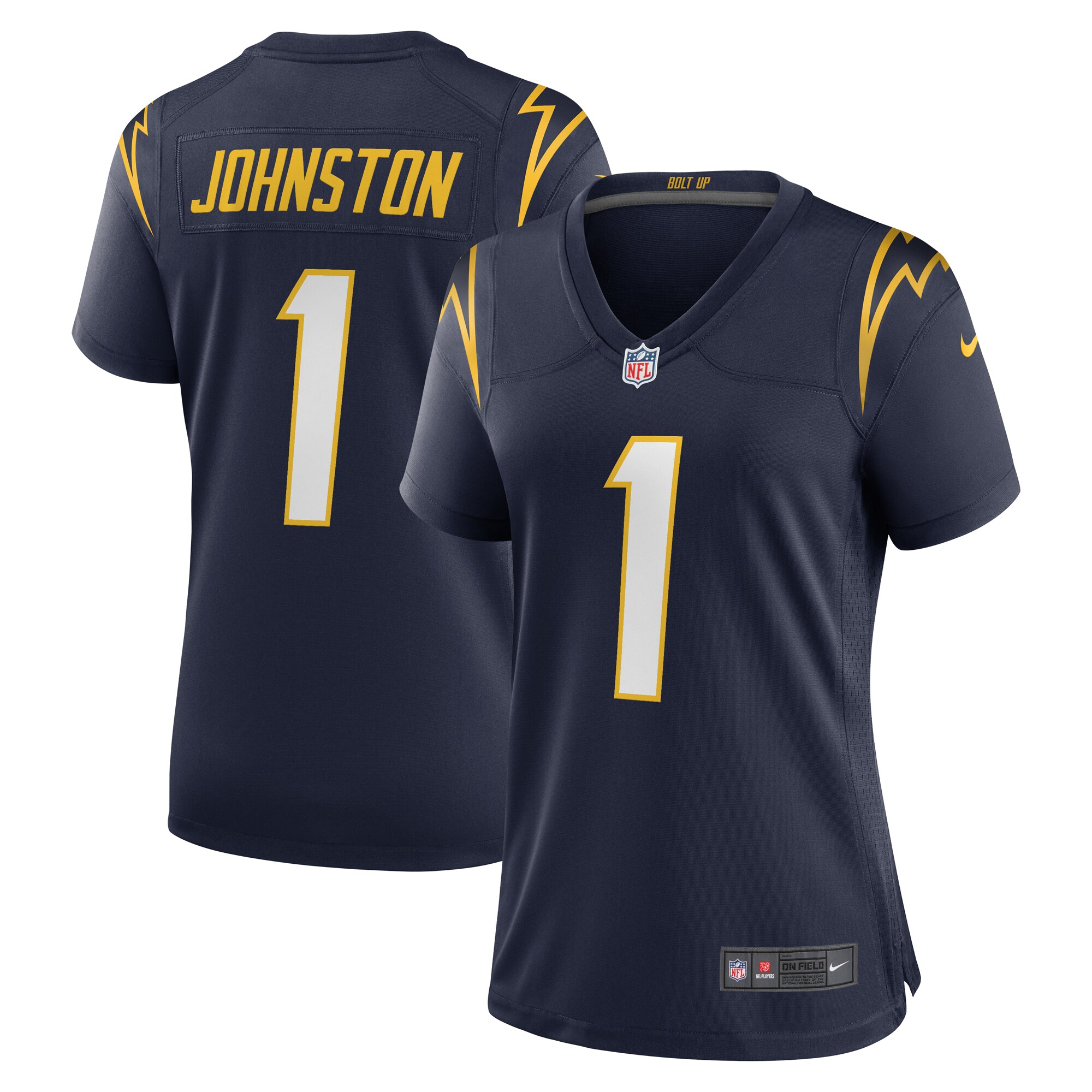 Women's Los Angeles Chargers Quentin Johnston Navy Alternate Game Jersey JS5322 Saliibo