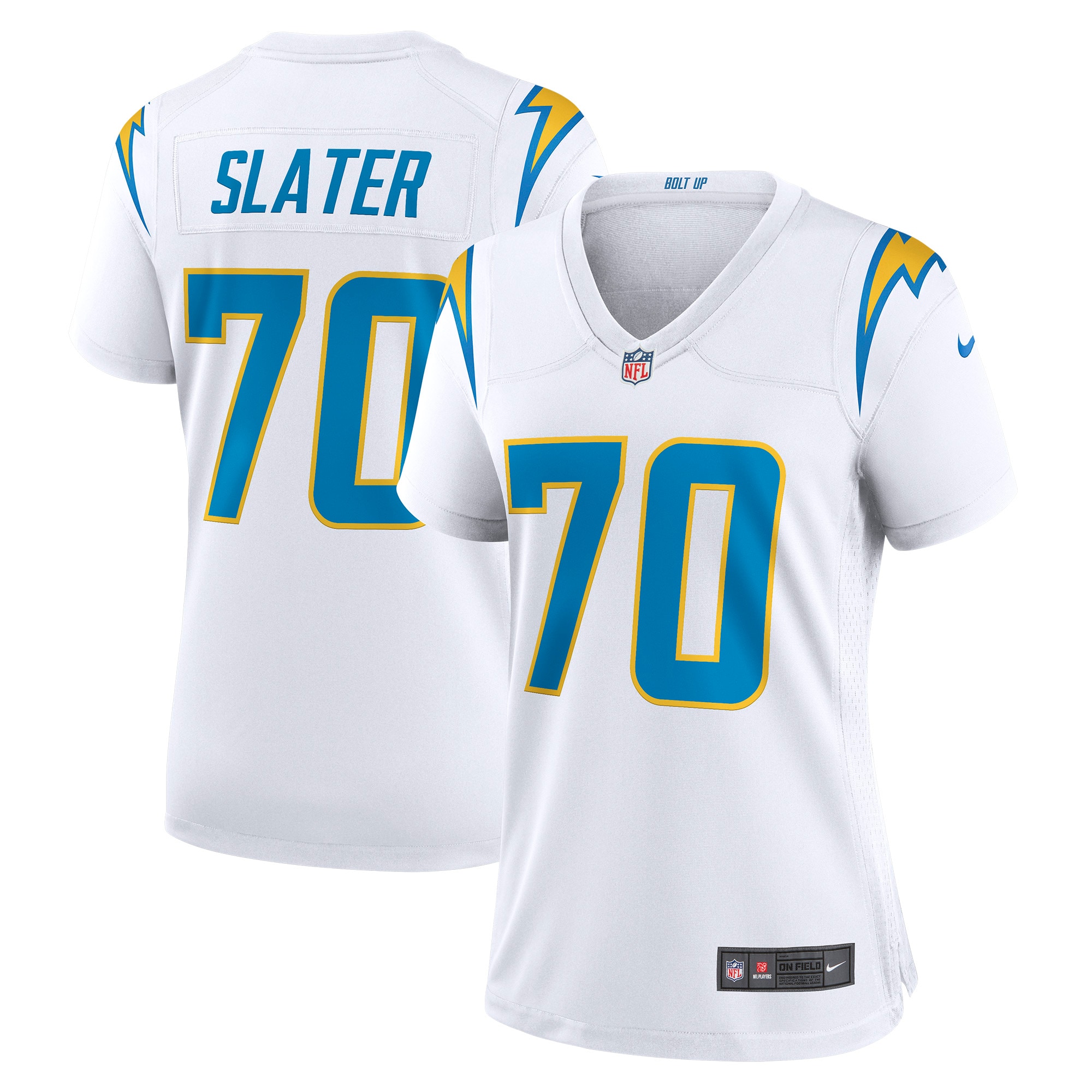Women's Los Angeles Chargers Rashawn Slater White Game Jersey JS5355 Saliibo