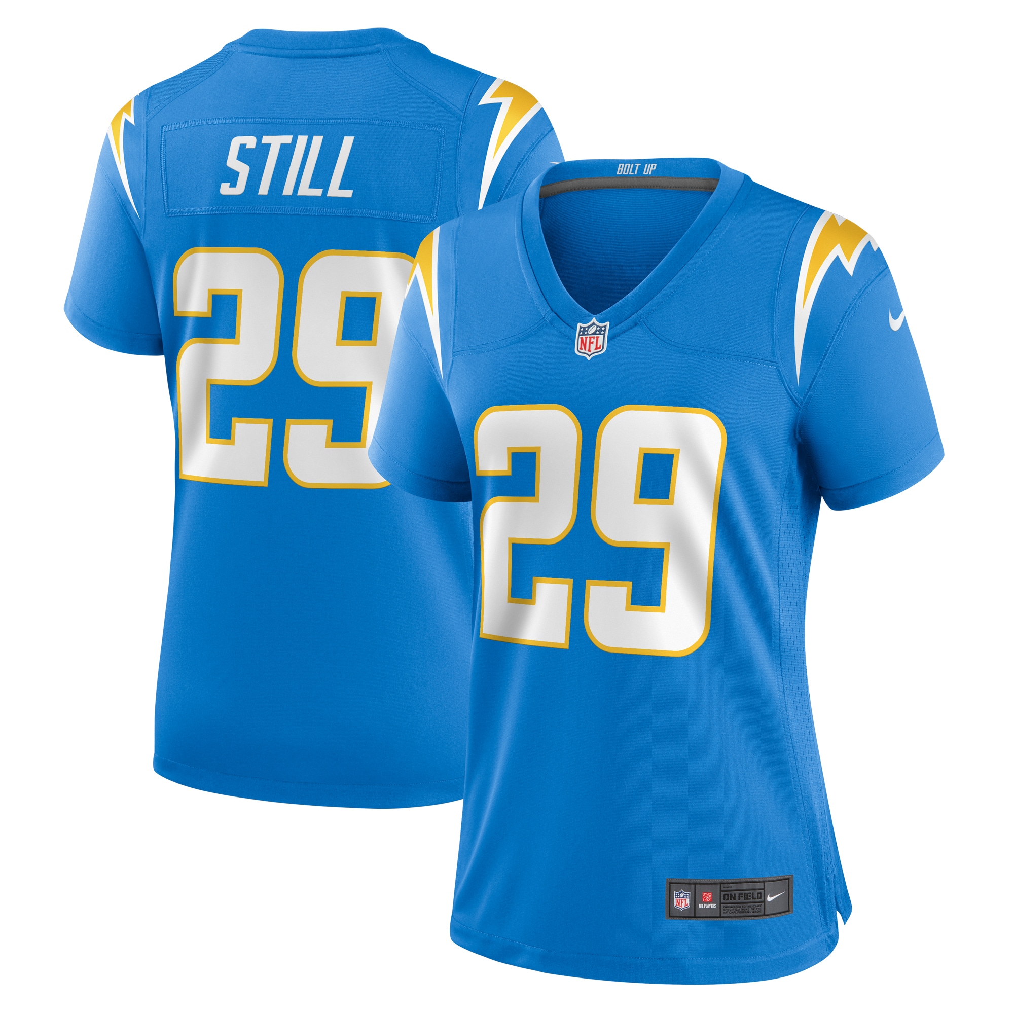 Women's Los Angeles Chargers Tarheeb Still Powder Blue Game Jersey JS9271 Saliibo