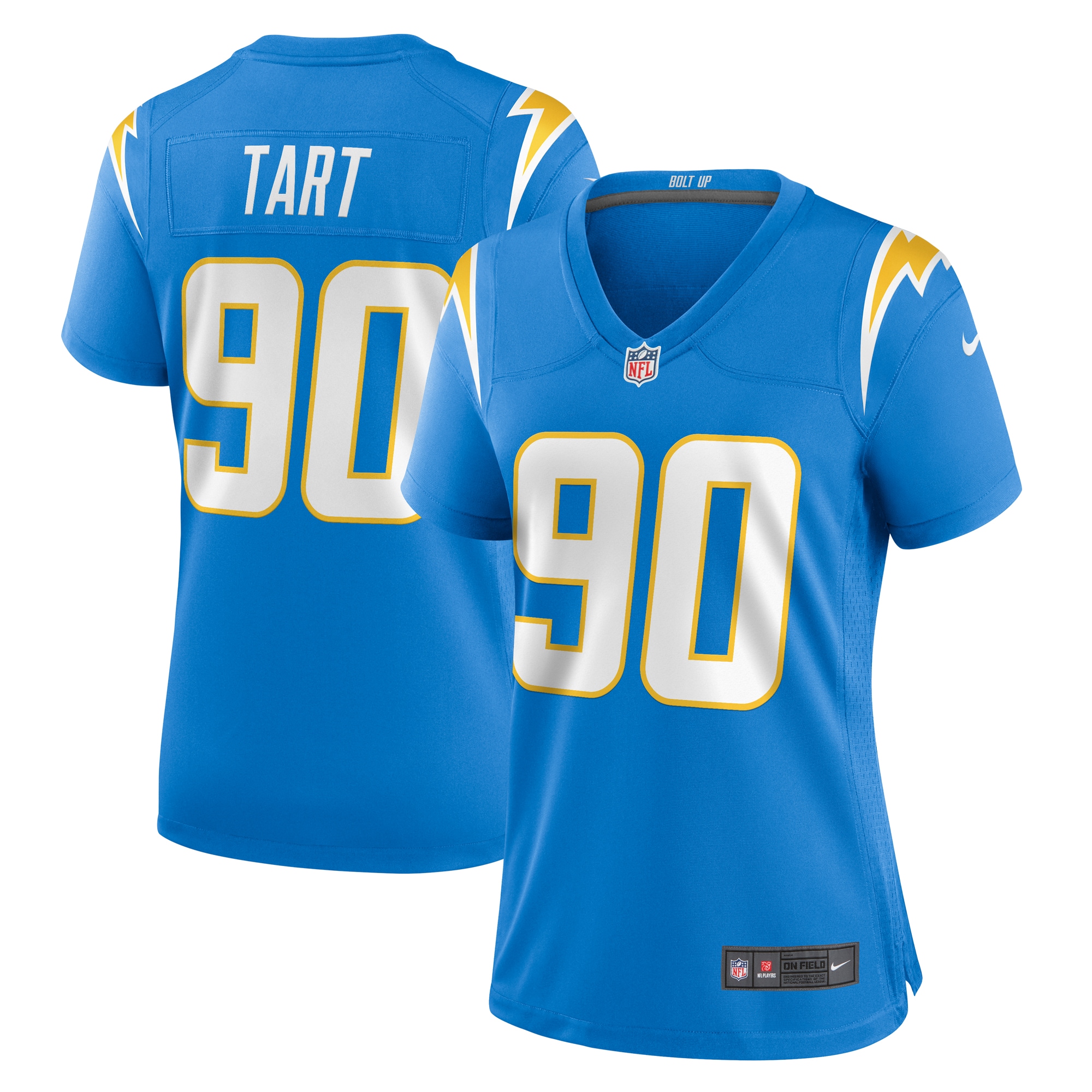 Women's Los Angeles Chargers Teair Tart Powder Blue Game Jersey JS6501 Saliibo