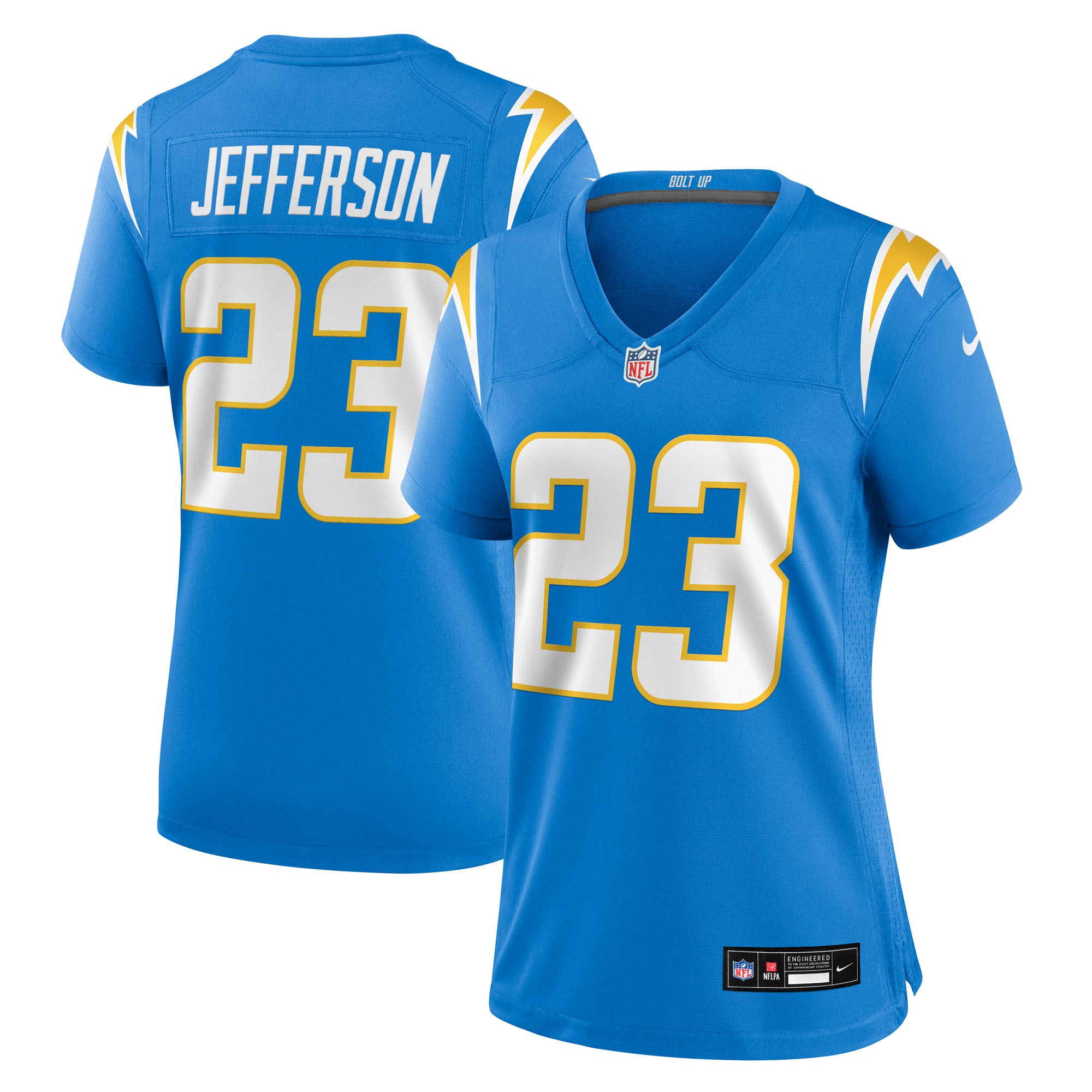 Women's Los Angeles Chargers Tony Jefferson Powder Blue Team Game Jersey JS2246 Saliibo