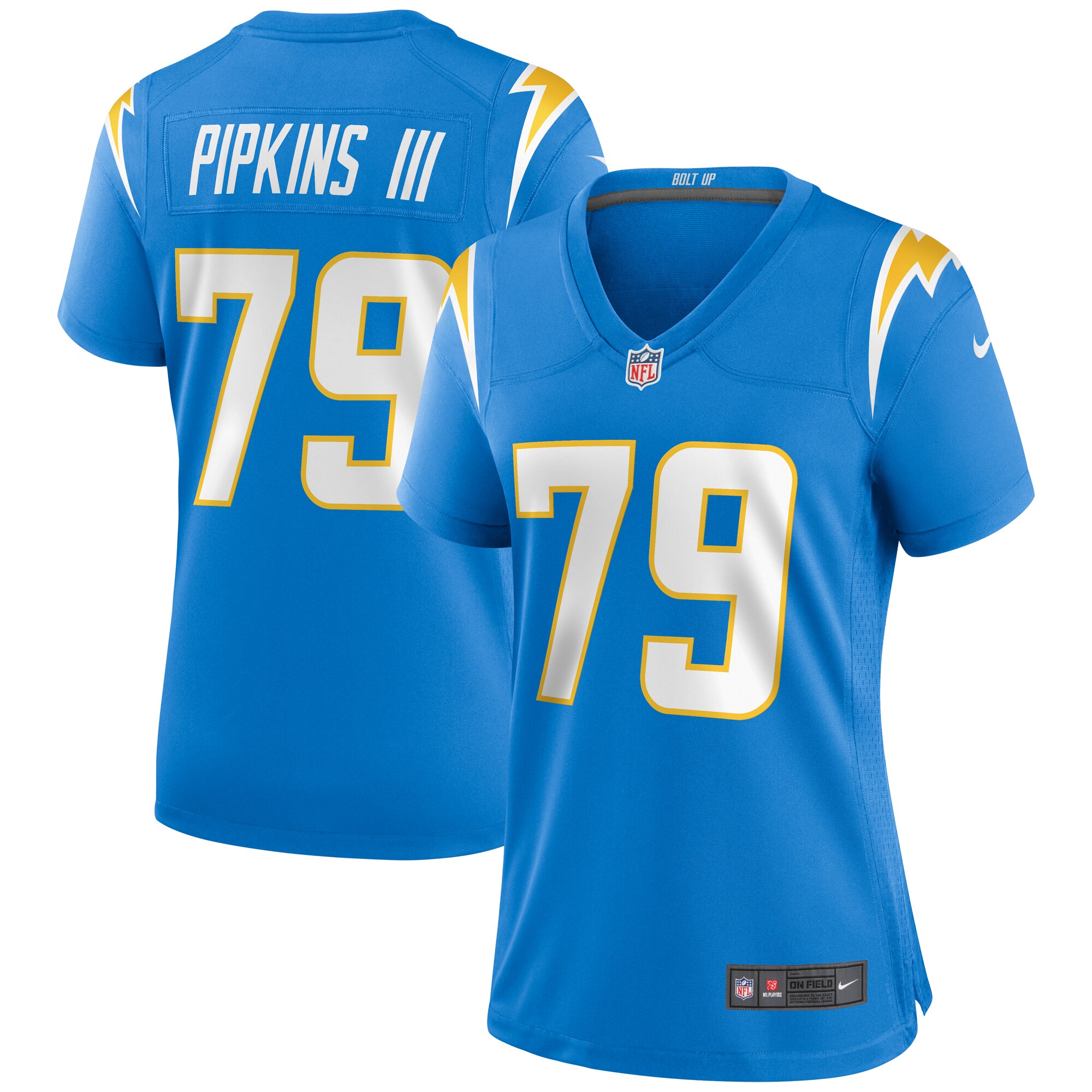 Women's Los Angeles Chargers Trey Pipkins III Powder Blue Game Jersey JS5273 Saliibo