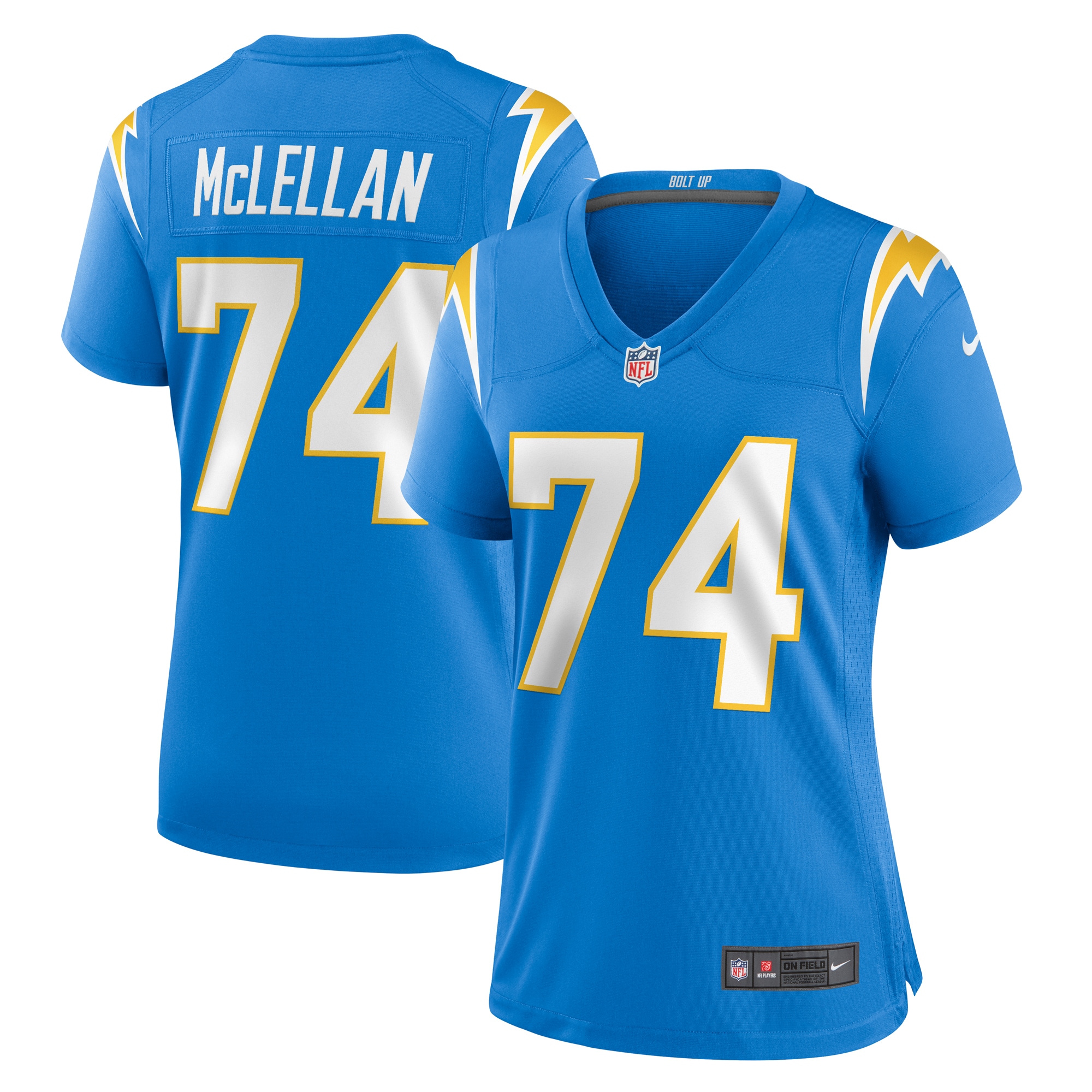 Women's Los Angeles Chargers Tyler McLellan Powder Blue Game Jersey JS5688 Saliibo