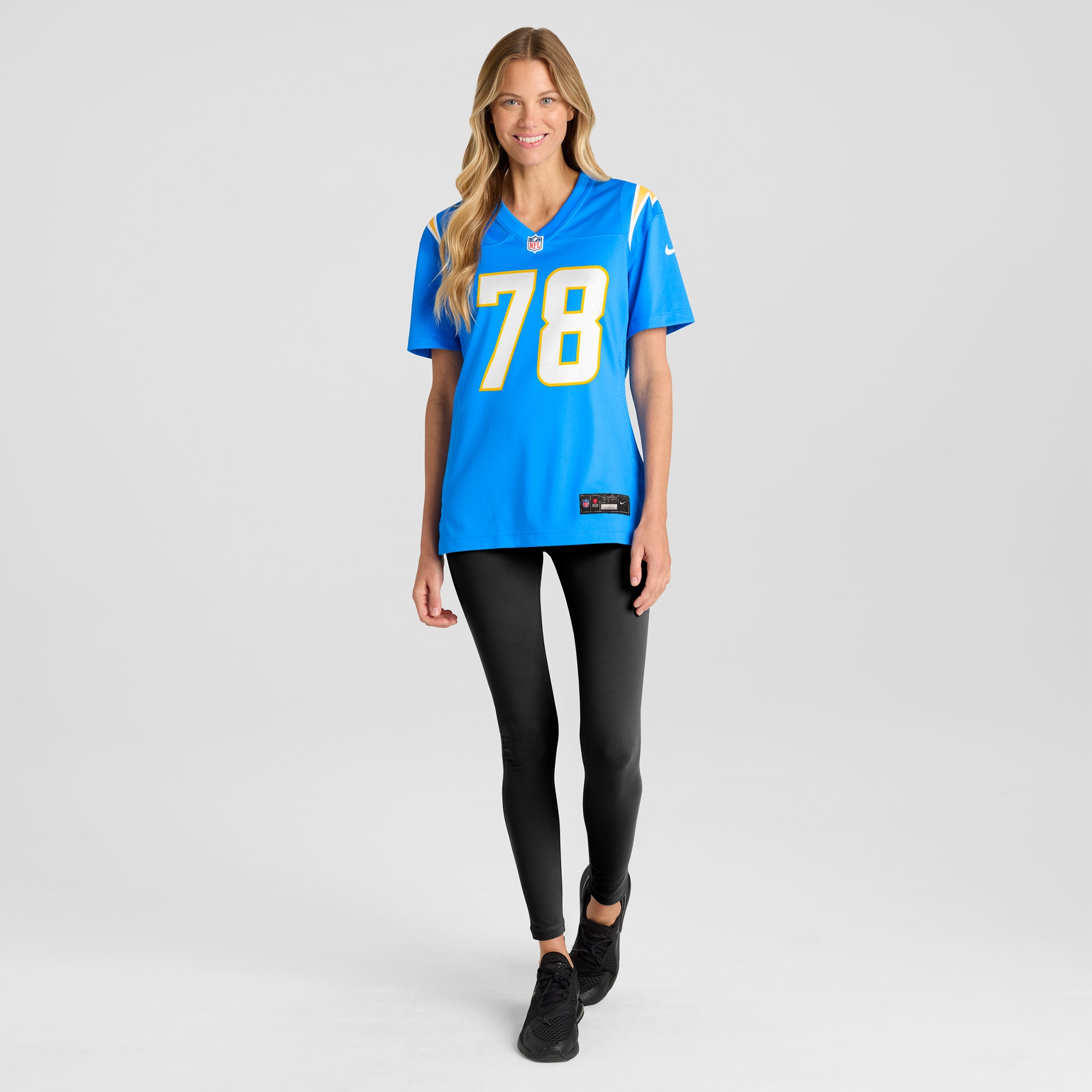 Women's Los Angeles Chargers Zack Bailey Powder Blue Player Game Jersey JS2635 Saliibo - Image 3