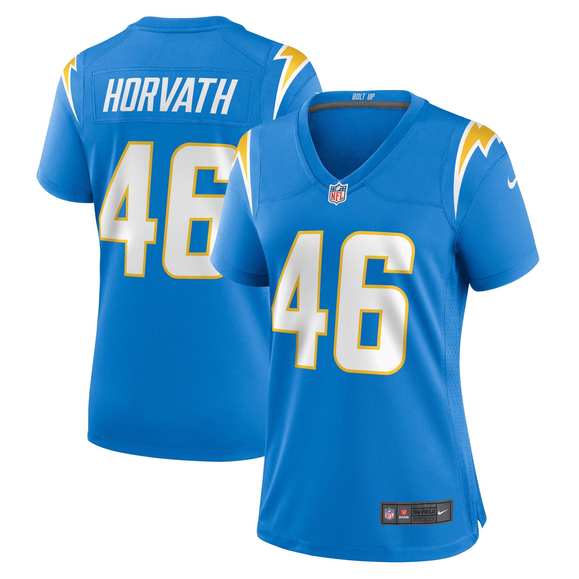 Women's Los Angeles Chargers Zander Horvath Powder Blue Game Jersey JS1787 Saliibo