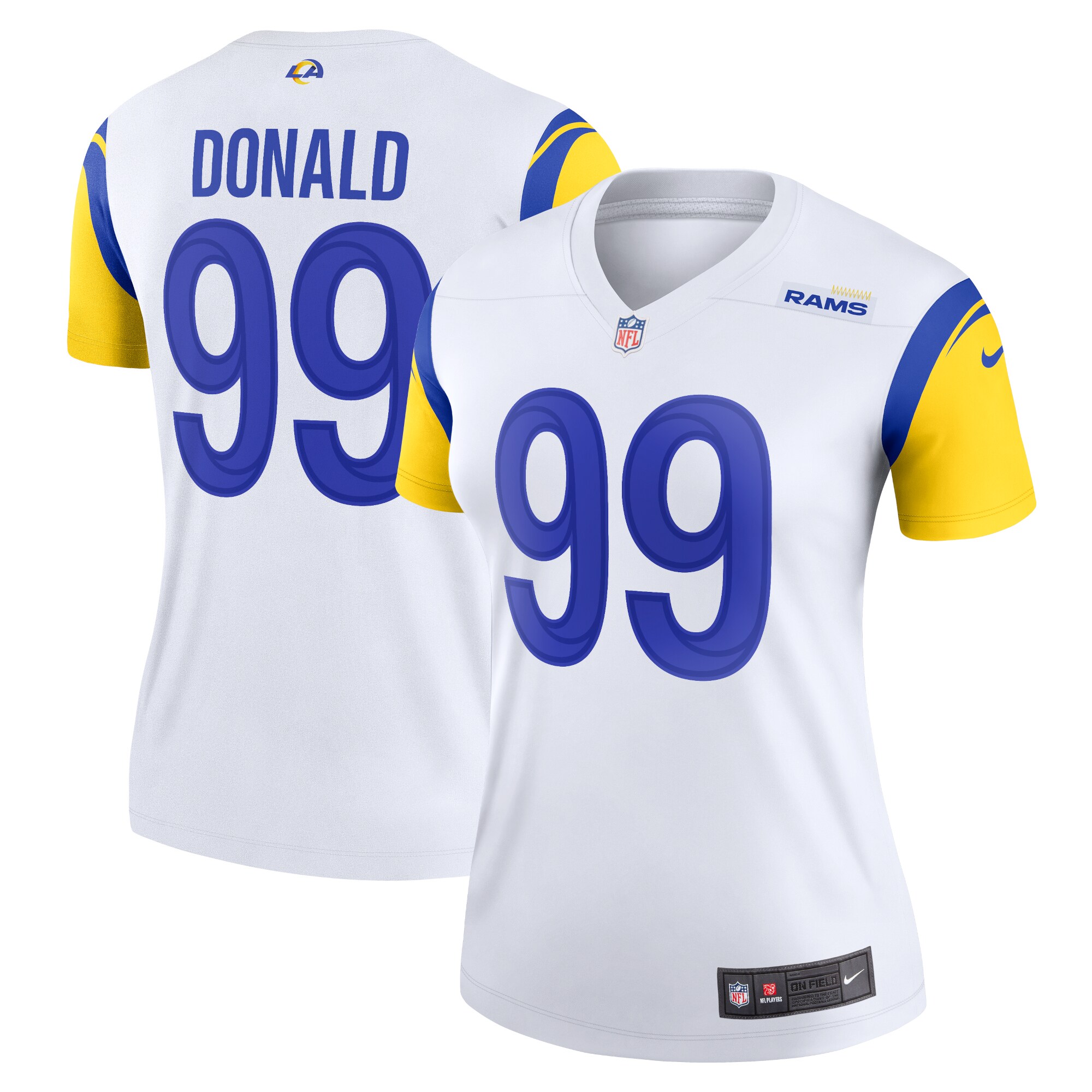 Women's Los Angeles Rams Aaron Donald White Alternate Legend Player Performance Top JS1947 Saliibo