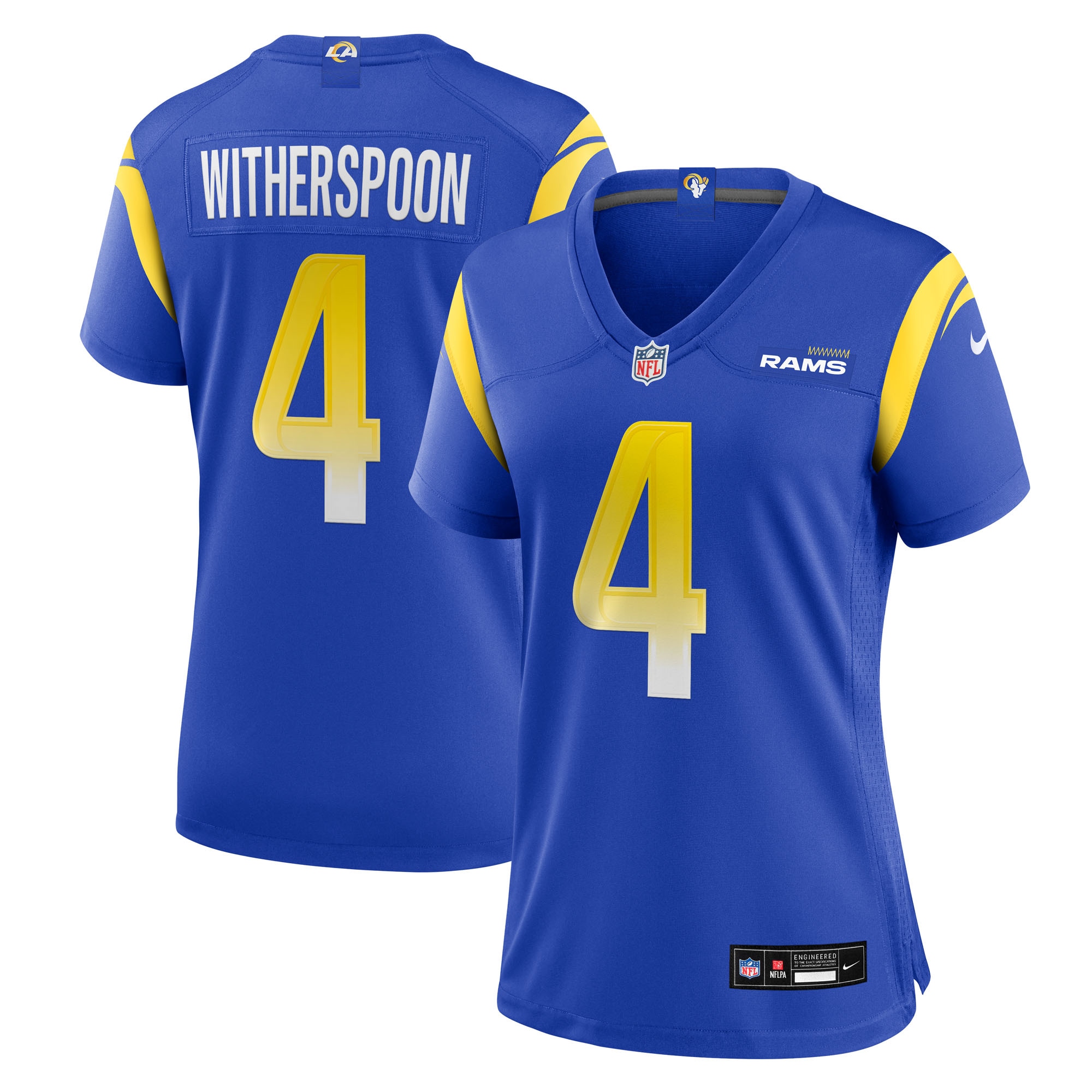 Women's Los Angeles Rams Ahkello Witherspoon Royal Team Game Jersey JS4508 Saliibo