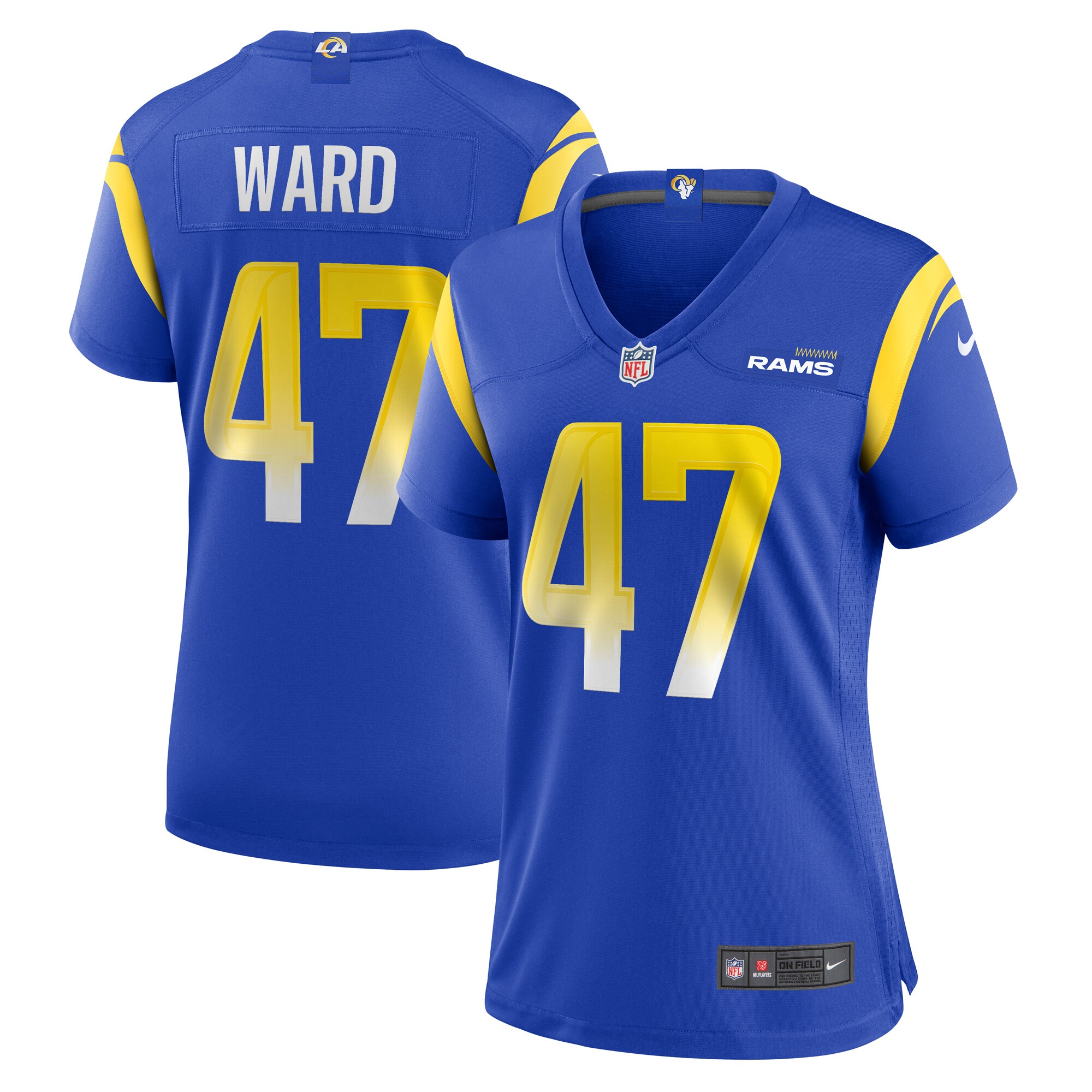 Women's Los Angeles Rams Alex Ward Royal Home Game Jersey JS8923 Saliibo