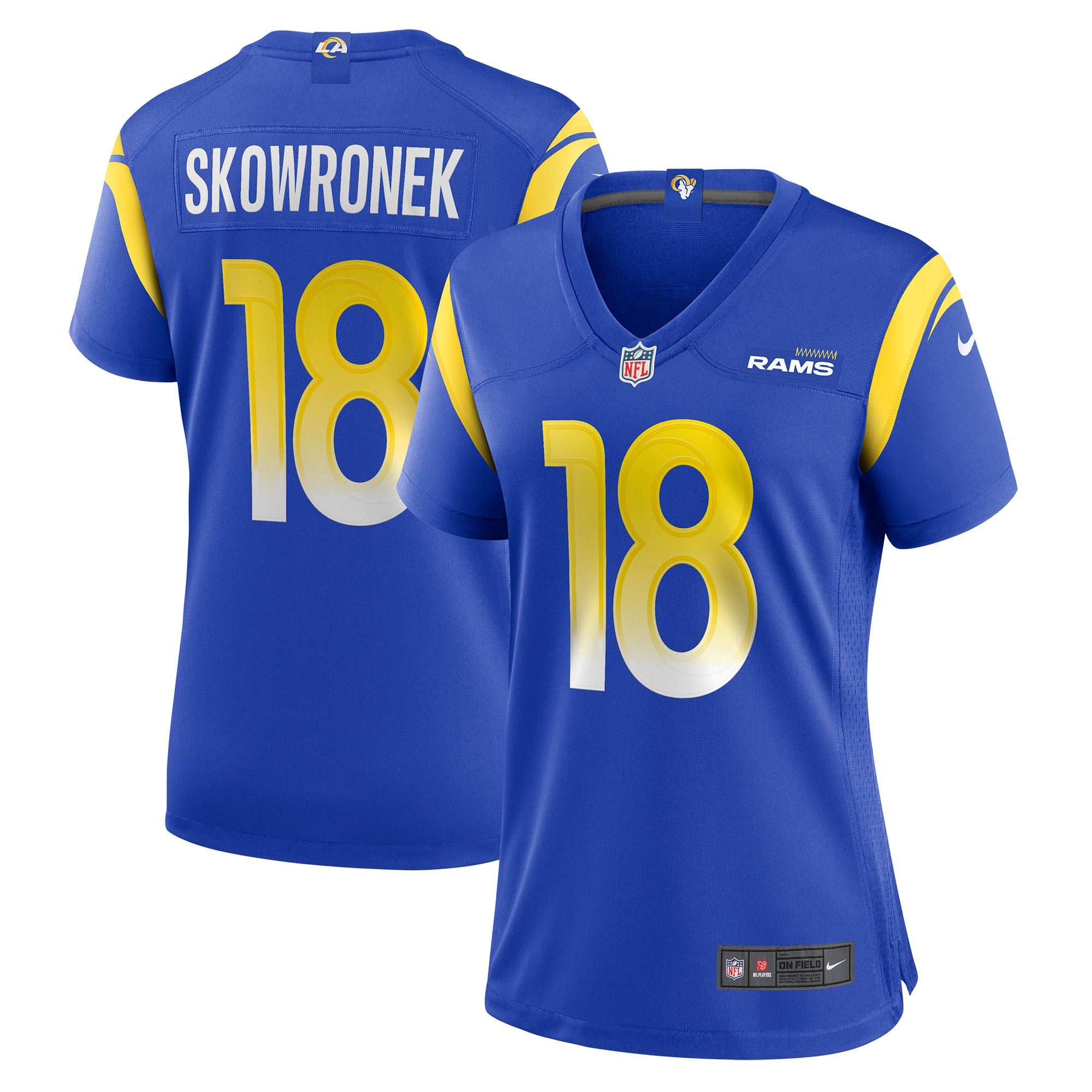 Women's Los Angeles Rams Ben Skowronek Royal Game Jersey JS3240 Saliibo