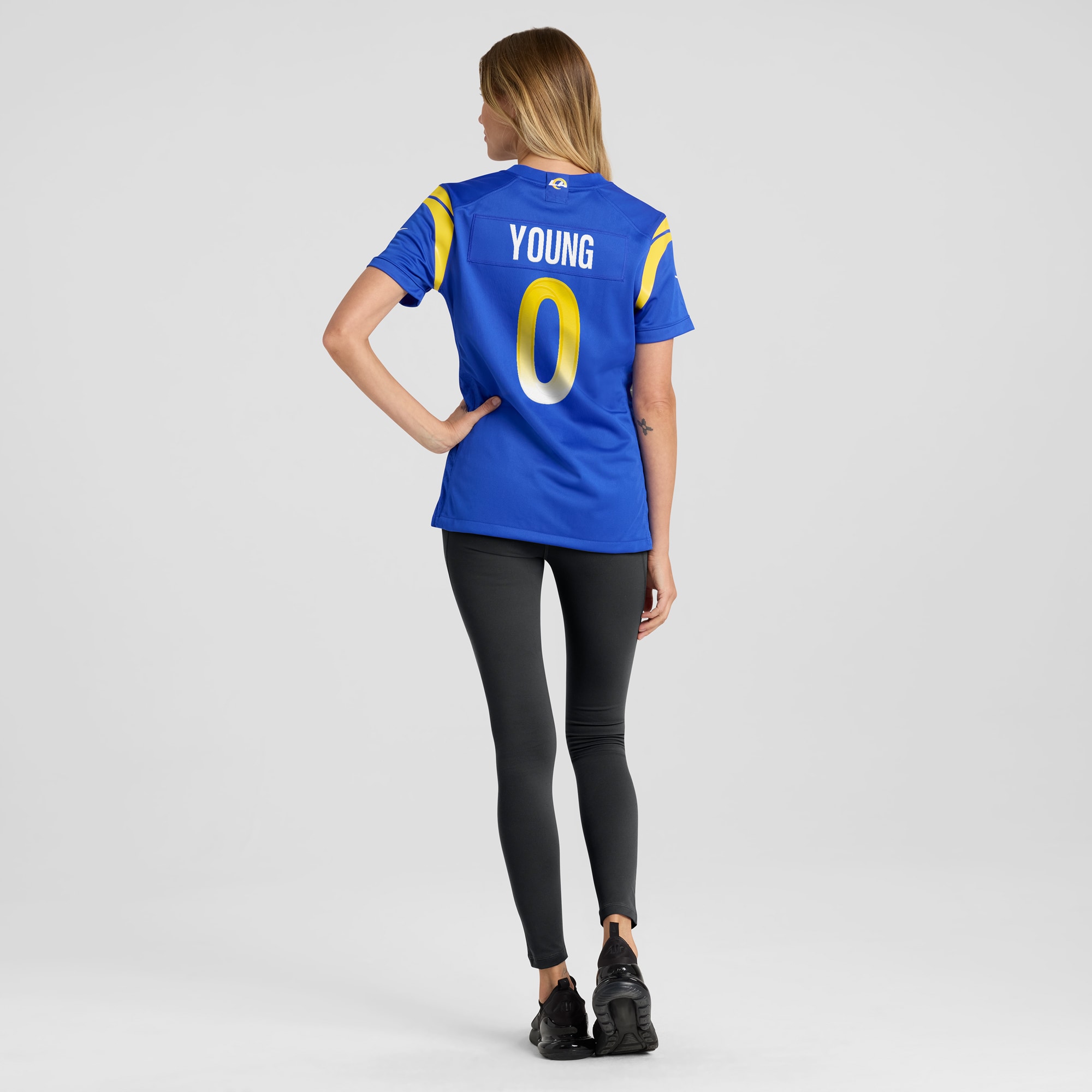 Women's Los Angeles Rams Byron Young Royal Home Game Jersey JS6556 Saliibo - Image 5