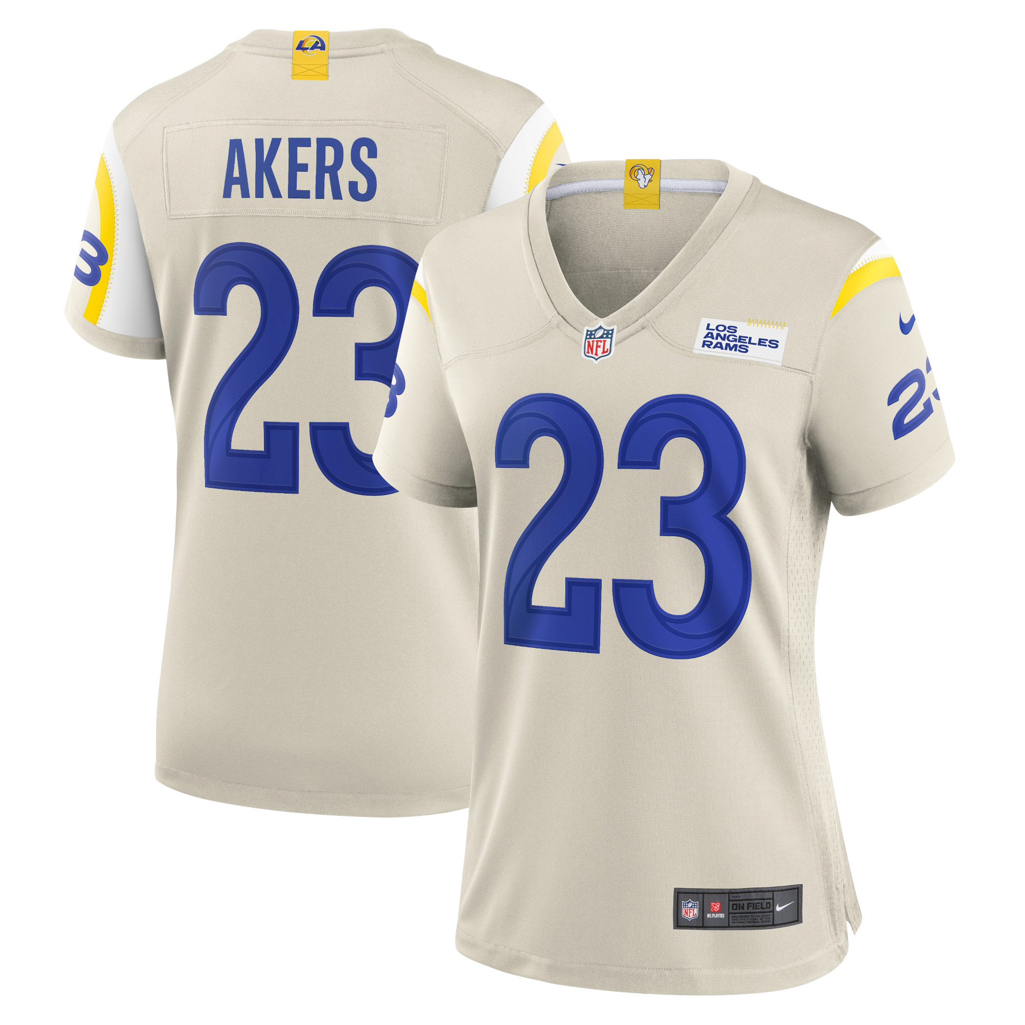 Women's Los Angeles Rams Cam Akers Bone Game Jersey JS1426 Saliibo