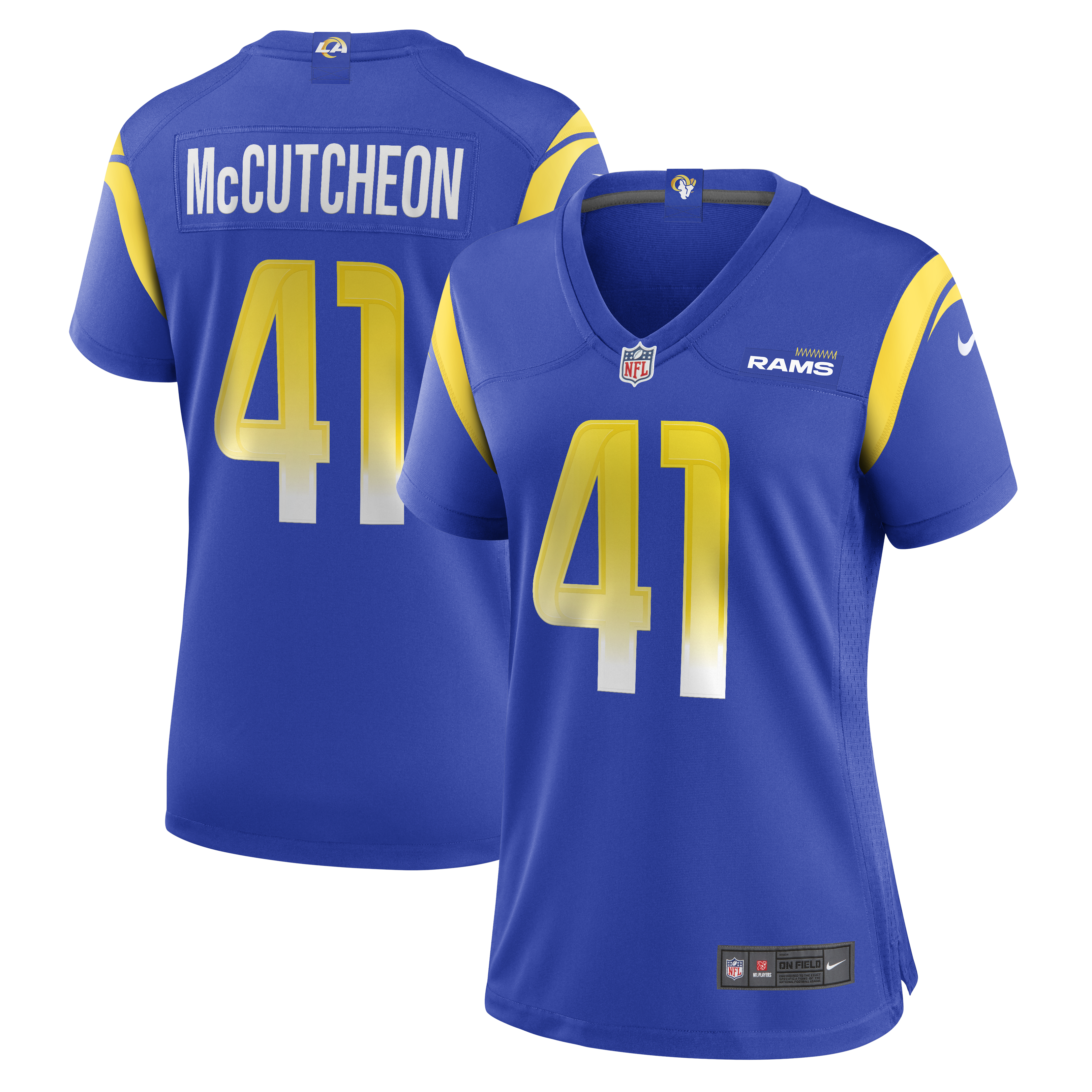 Women's Los Angeles Rams Cameron McCutcheon Royal Game Jersey JS9460 Saliibo