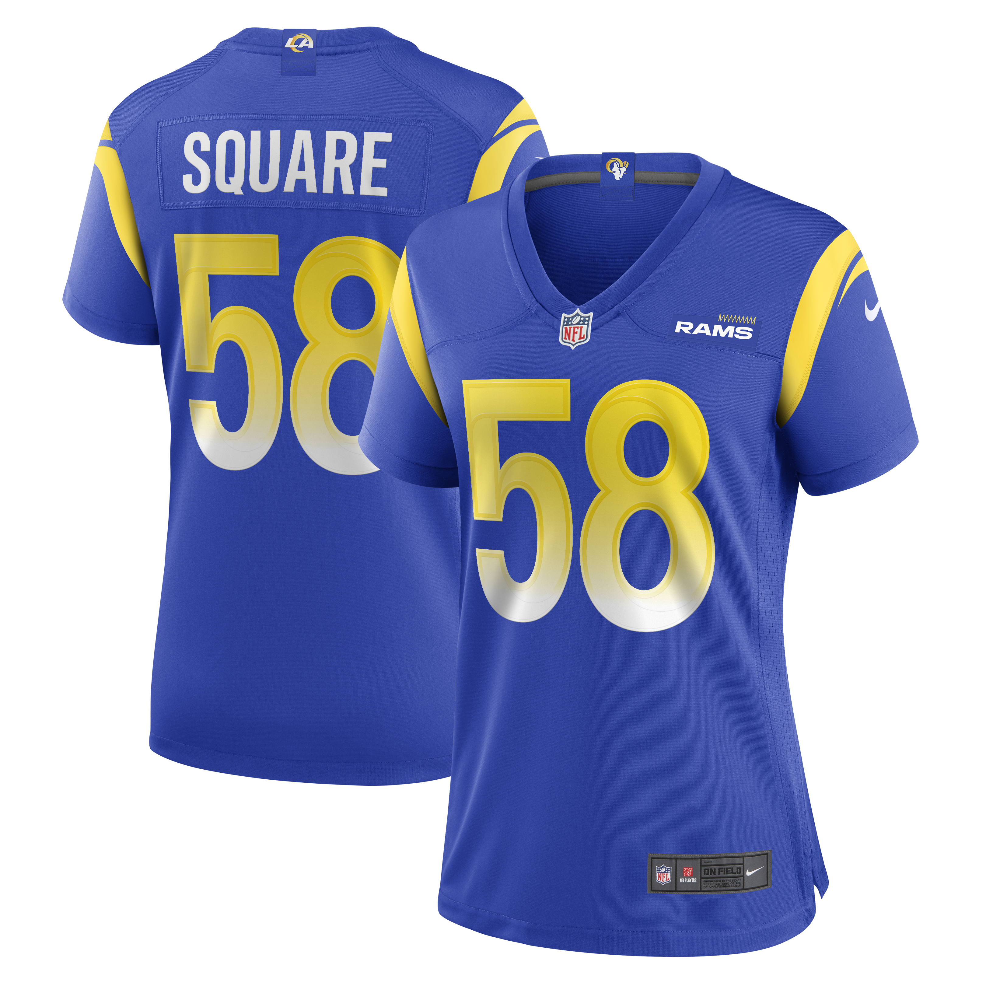 Women's Los Angeles Rams DeAndre Square Royal Game Jersey JS6094 Saliibo