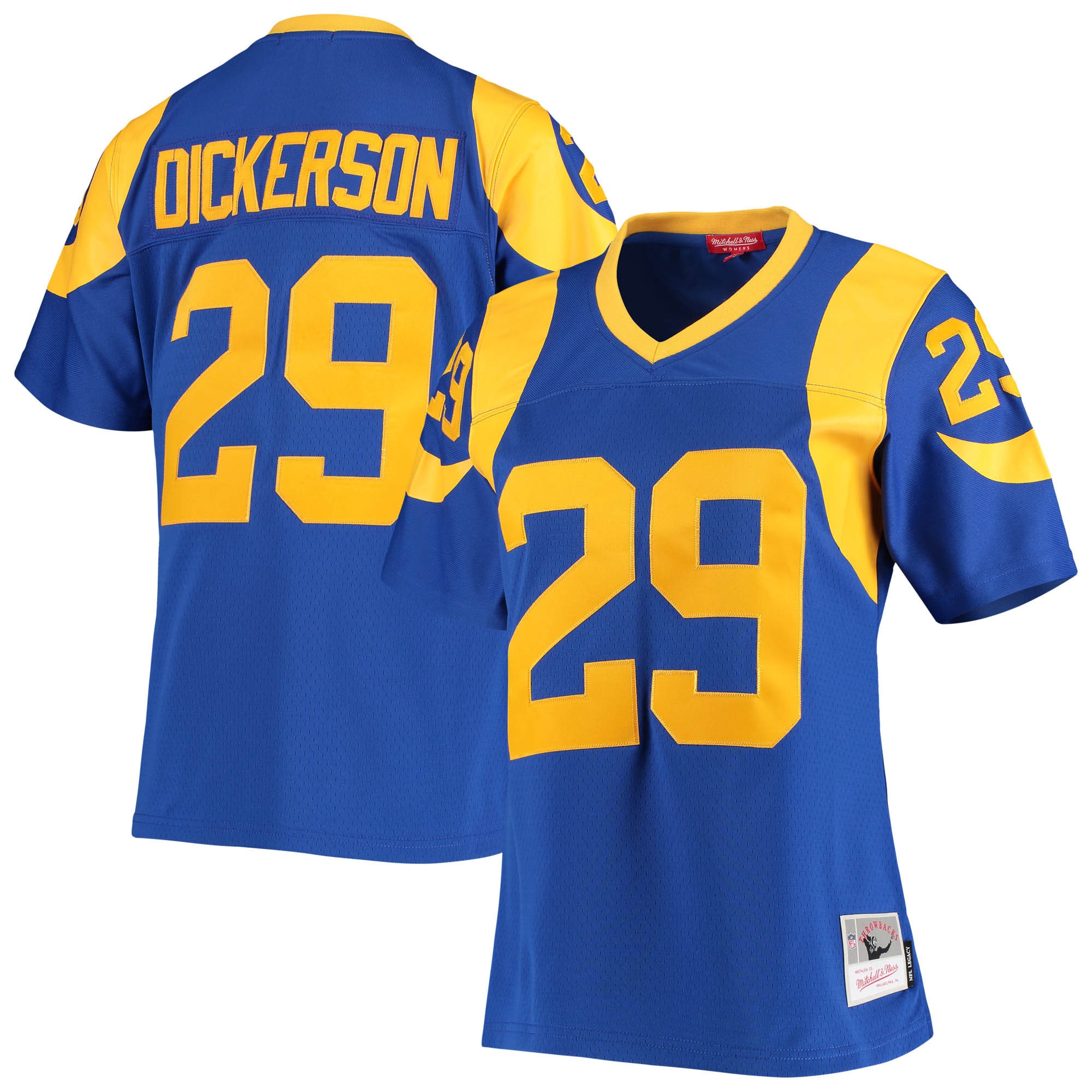 Women's Los Angeles Rams Eric Dickerson Mitchell & Ness Royal Legacy Team Jersey JS9594 Saliibo
