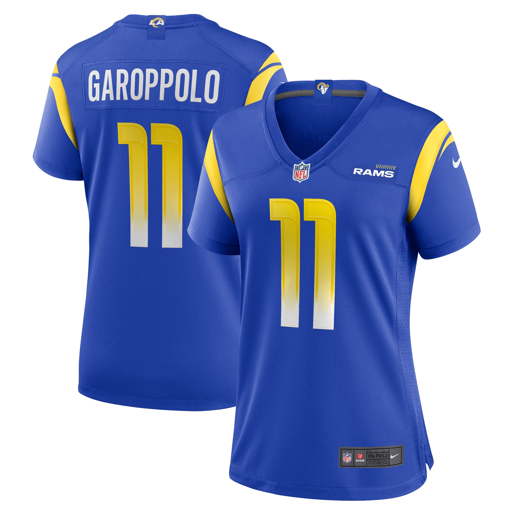 Women's Los Angeles Rams Jimmy Garoppolo Royal Team Game Jersey JS7219 Saliibo