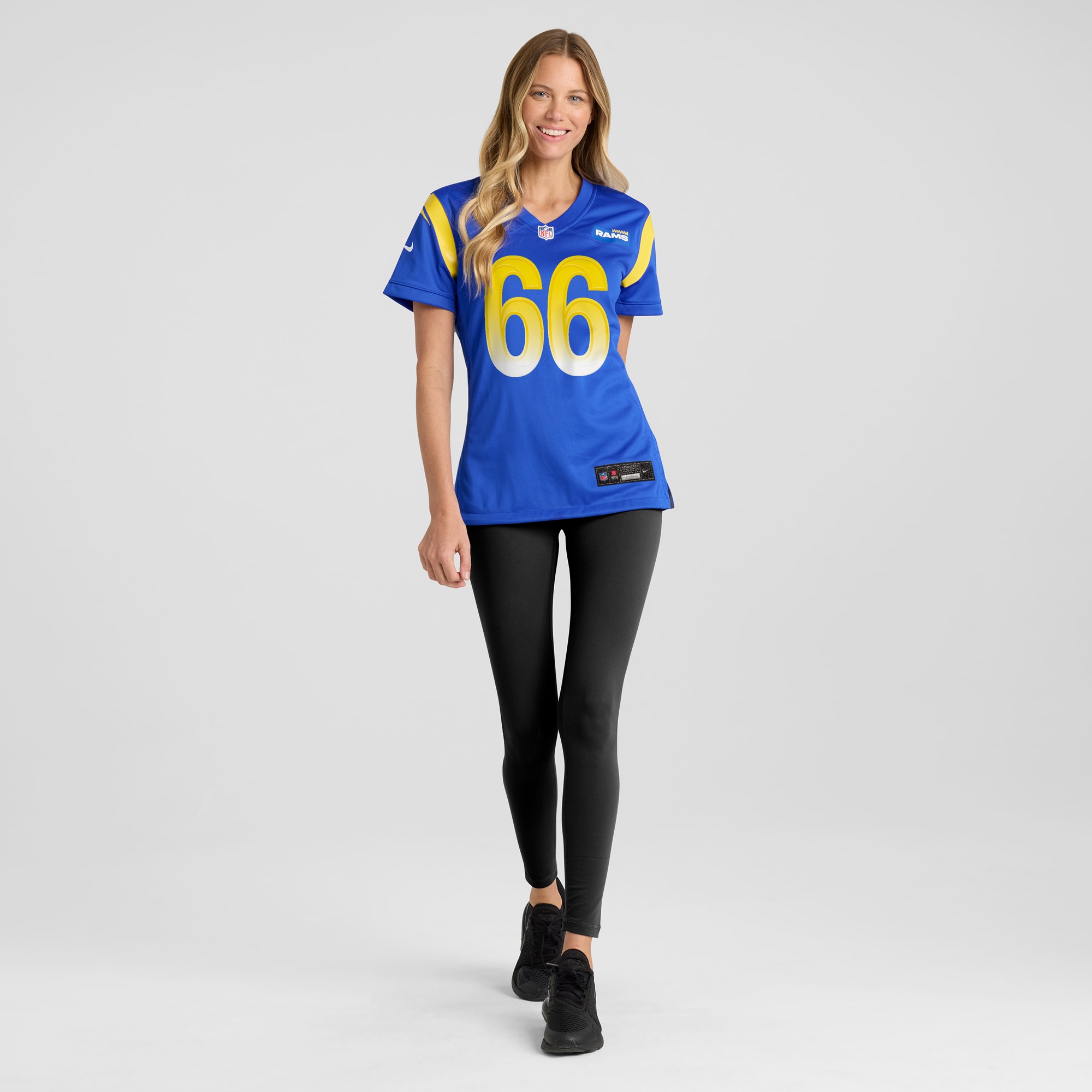 Women's Los Angeles Rams KT Leveston Royal Game Jersey JS1756 Saliibo - Image 4