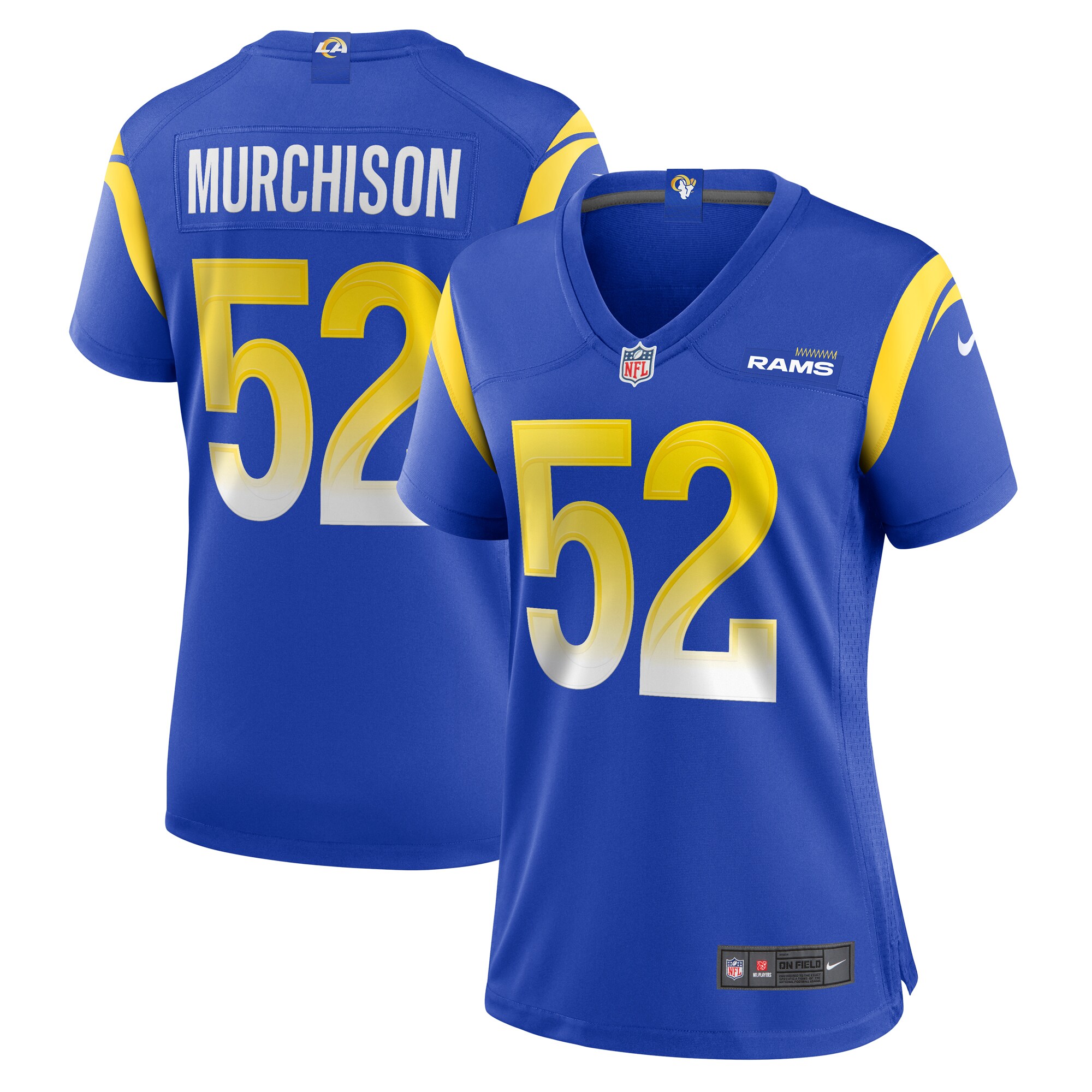 Women's Los Angeles Rams Larrell Murchison Royal Team Game Jersey JS2470 Saliibo