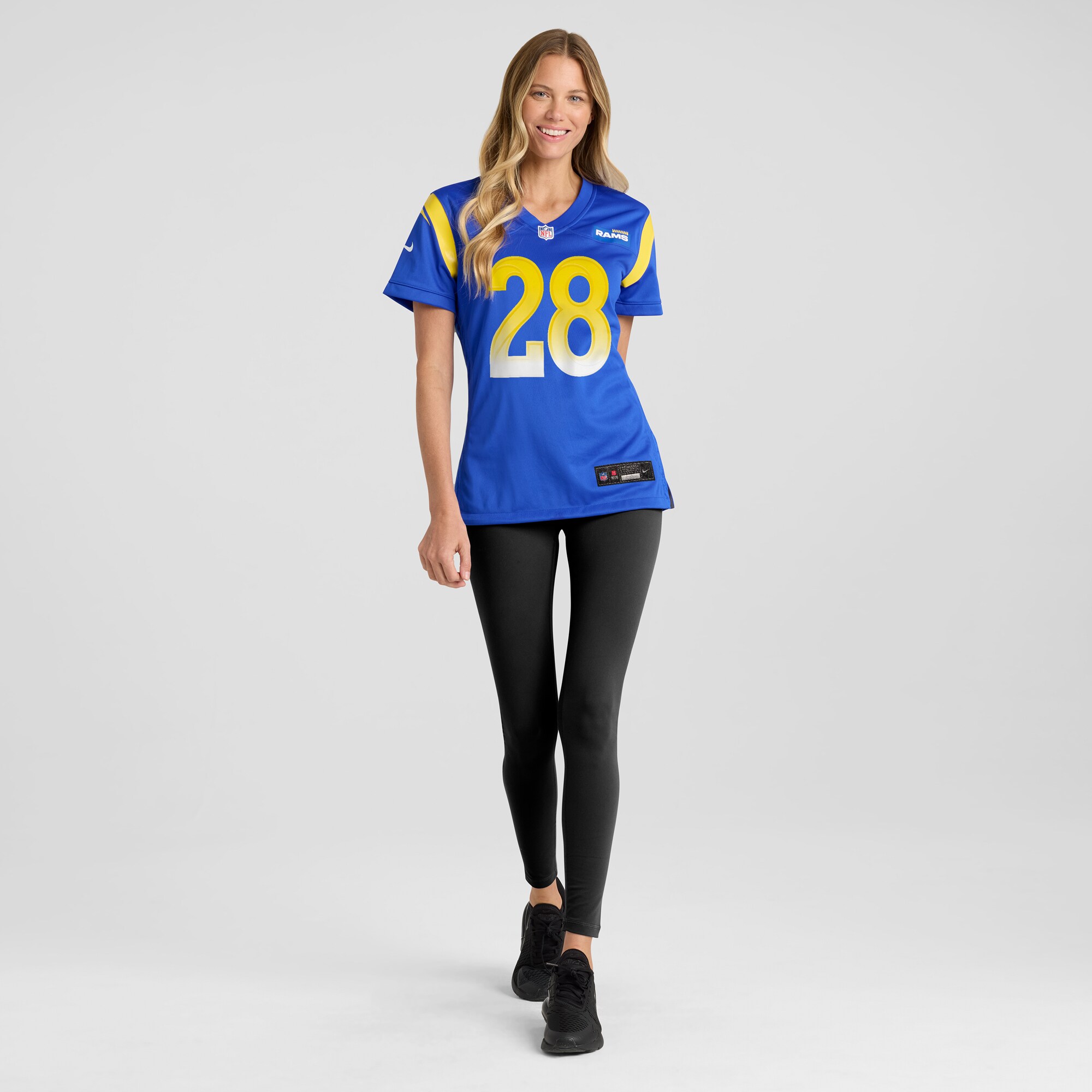 Women's Los Angeles Rams Marshall Faulk Royal Game Retired Player Jersey JS5867 Saliibo - Image 4