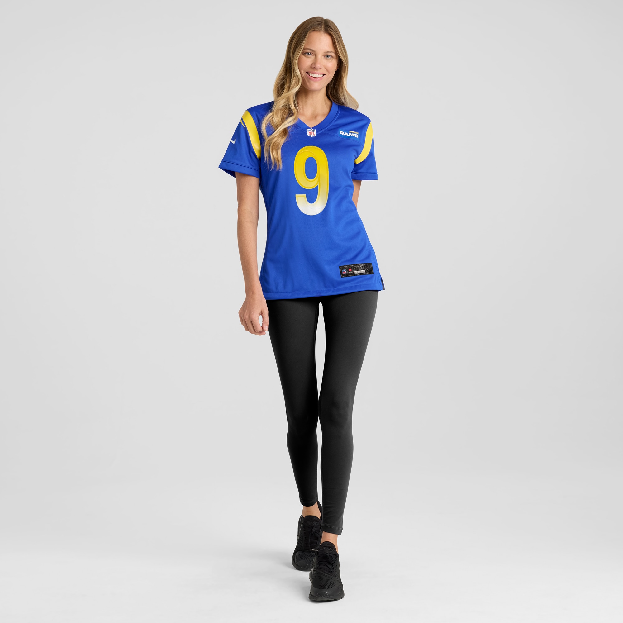 Women's Los Angeles Rams Matthew Stafford Royal Player Jersey JS9095 Saliibo - Image 4