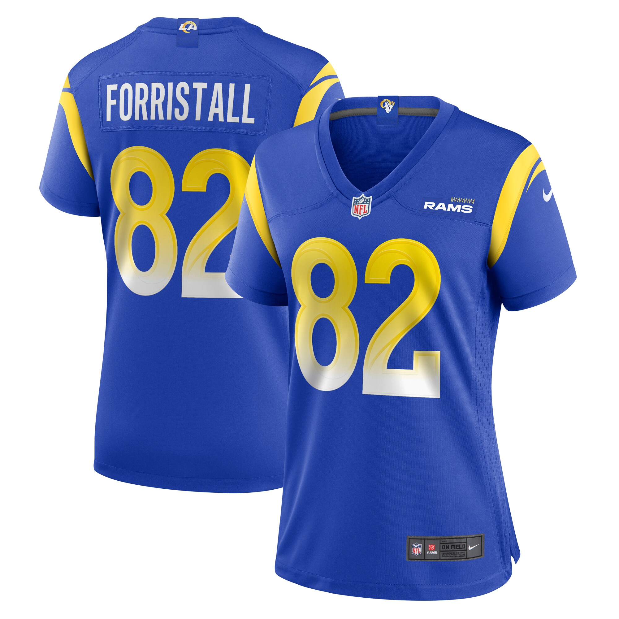 Women's Los Angeles Rams Miller Forristall Royal Game Jersey JS1201 Saliibo