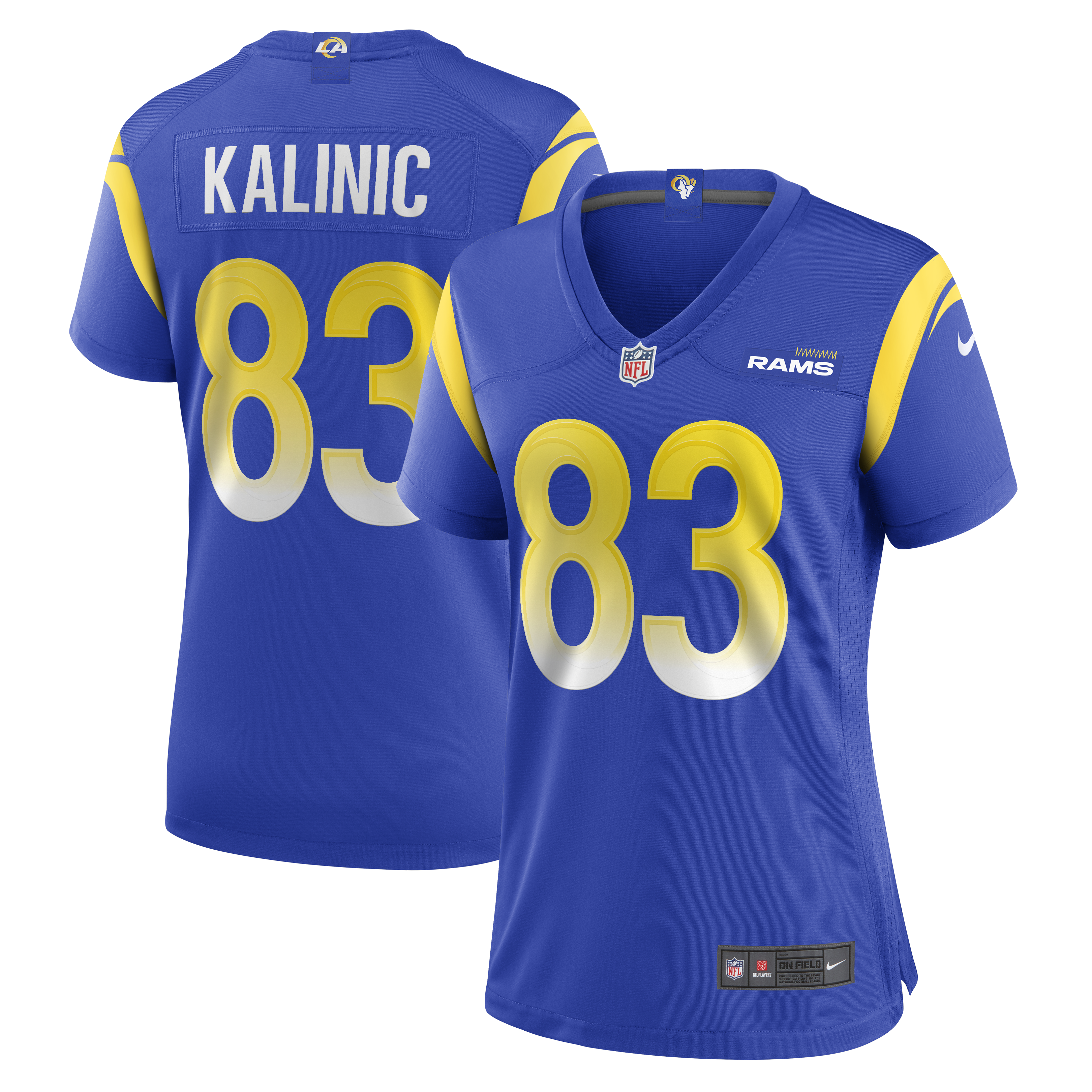 Women's Los Angeles Rams Nikola Kalinic Royal Game Jersey JS1767 Saliibo
