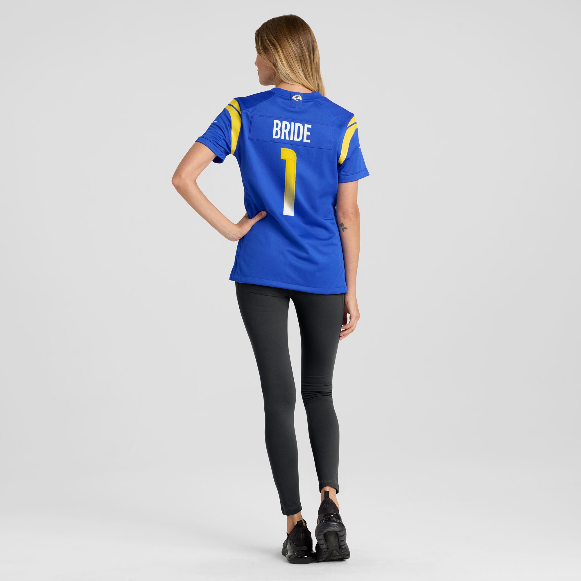 Women's Los Angeles Rams Number 1 Bride Royal Game Jersey JS3429 Saliibo - Image 5