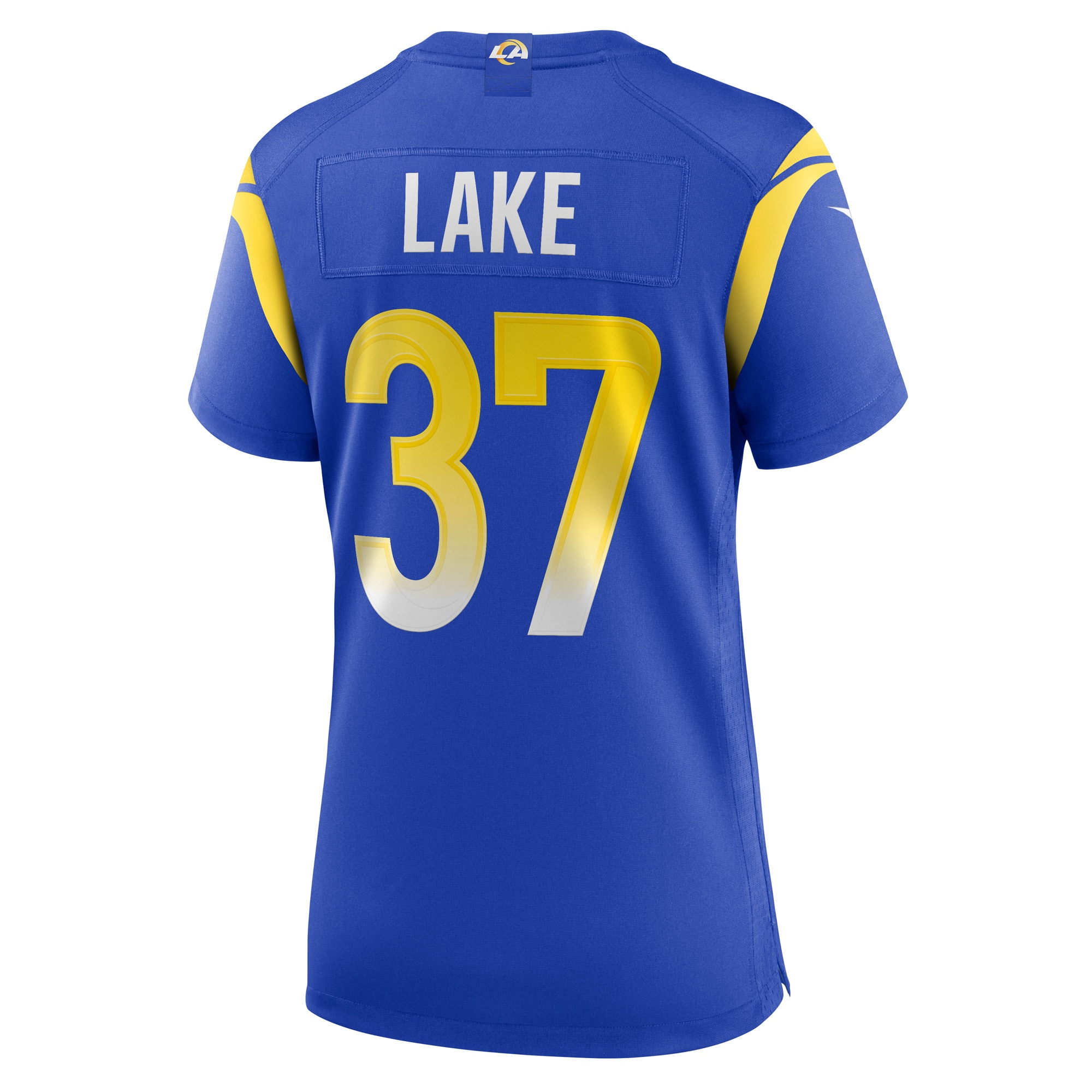 Women's Los Angeles Rams Quentin Lake Royal Game Player Jersey JS3500 Saliibo - Image 3