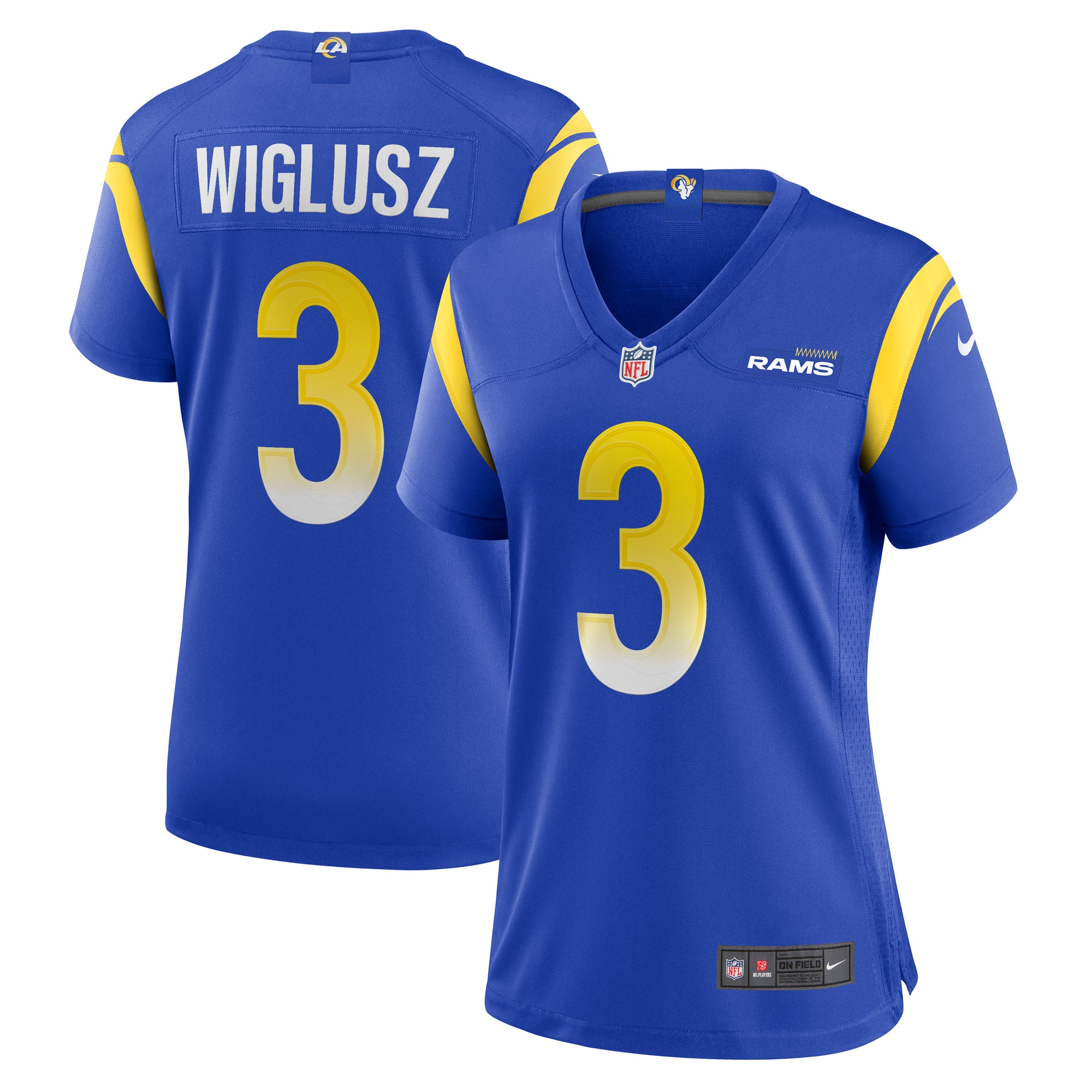 Women's Los Angeles Rams Sam Wiglusz Royal Game Jersey JS1659 Saliibo