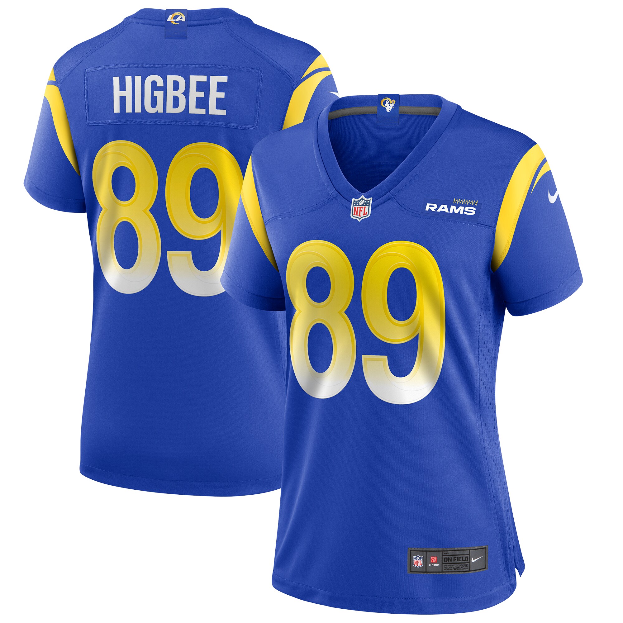 Women's Los Angeles Rams Tyler Higbee Royal Game Player Jersey JS6085 Saliibo
