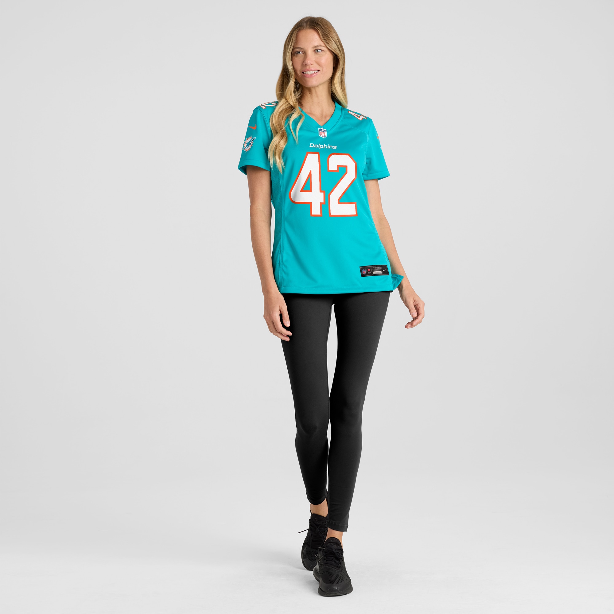 Women's Miami Dolphins Alexander Johnson Aqua Game Jersey JS9661 Saliibo - Image 4
