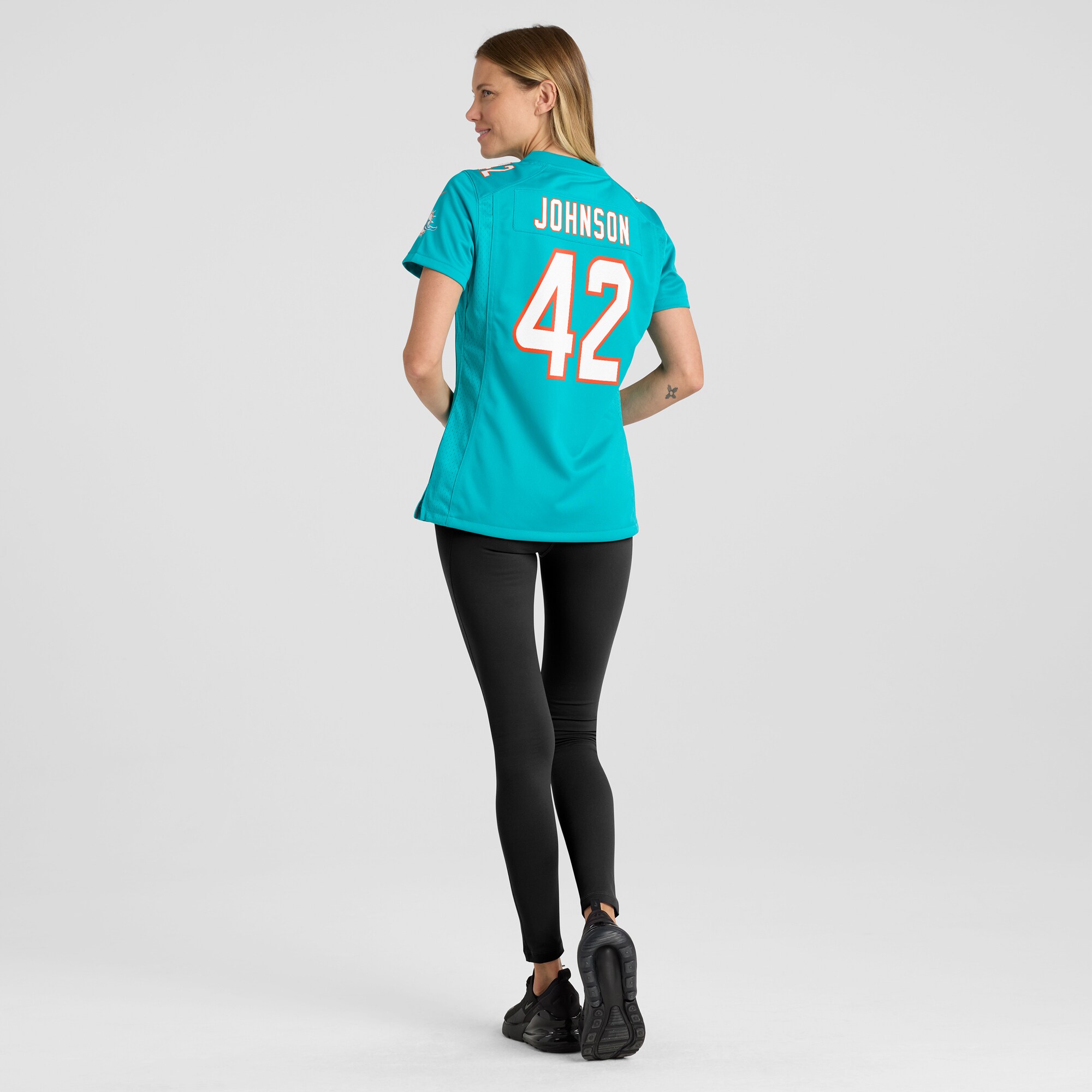 Women's Miami Dolphins Alexander Johnson Aqua Game Jersey JS9661 Saliibo - Image 5