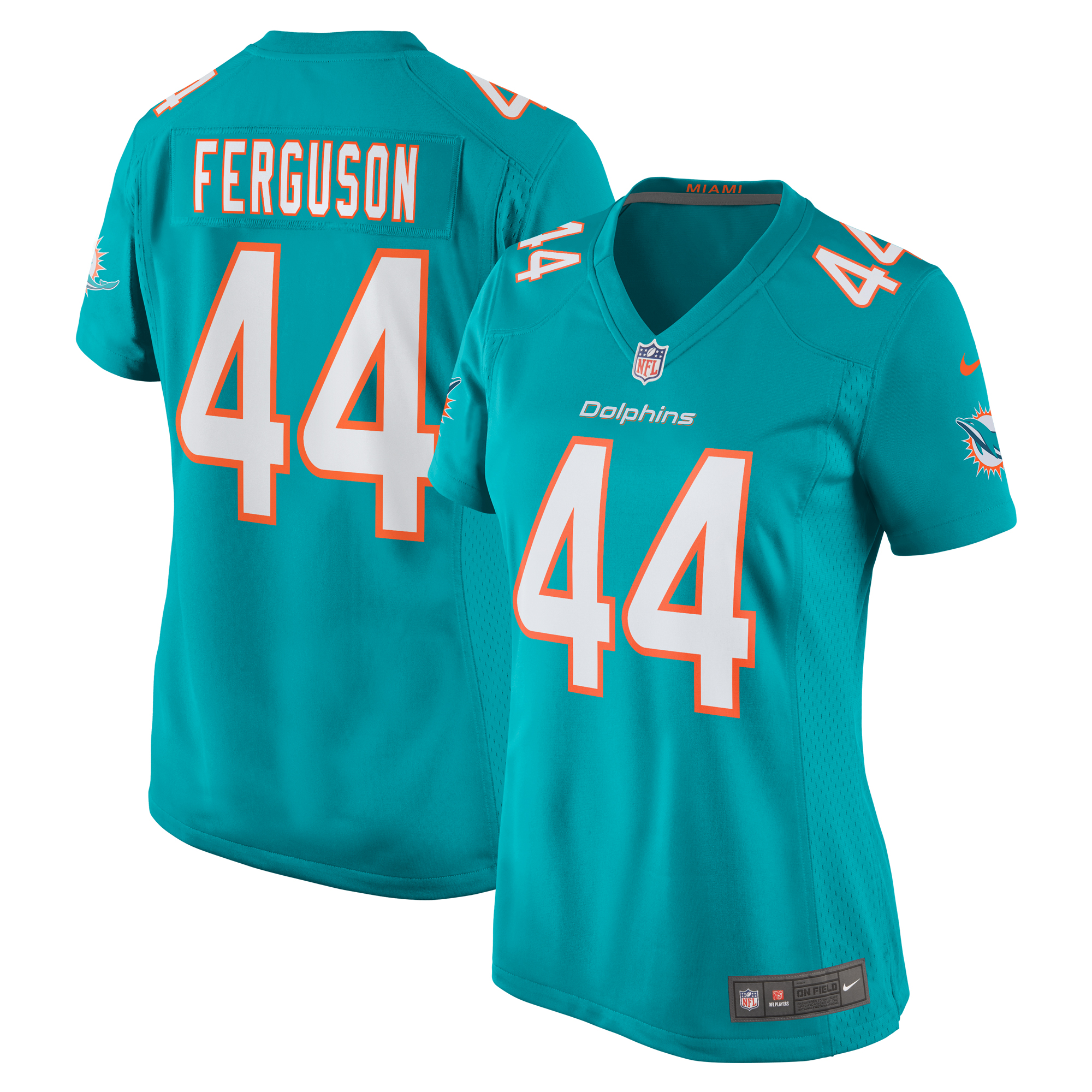 Women's Miami Dolphins Blake Ferguson Aqua Game Player Jersey JS7561 Saliibo