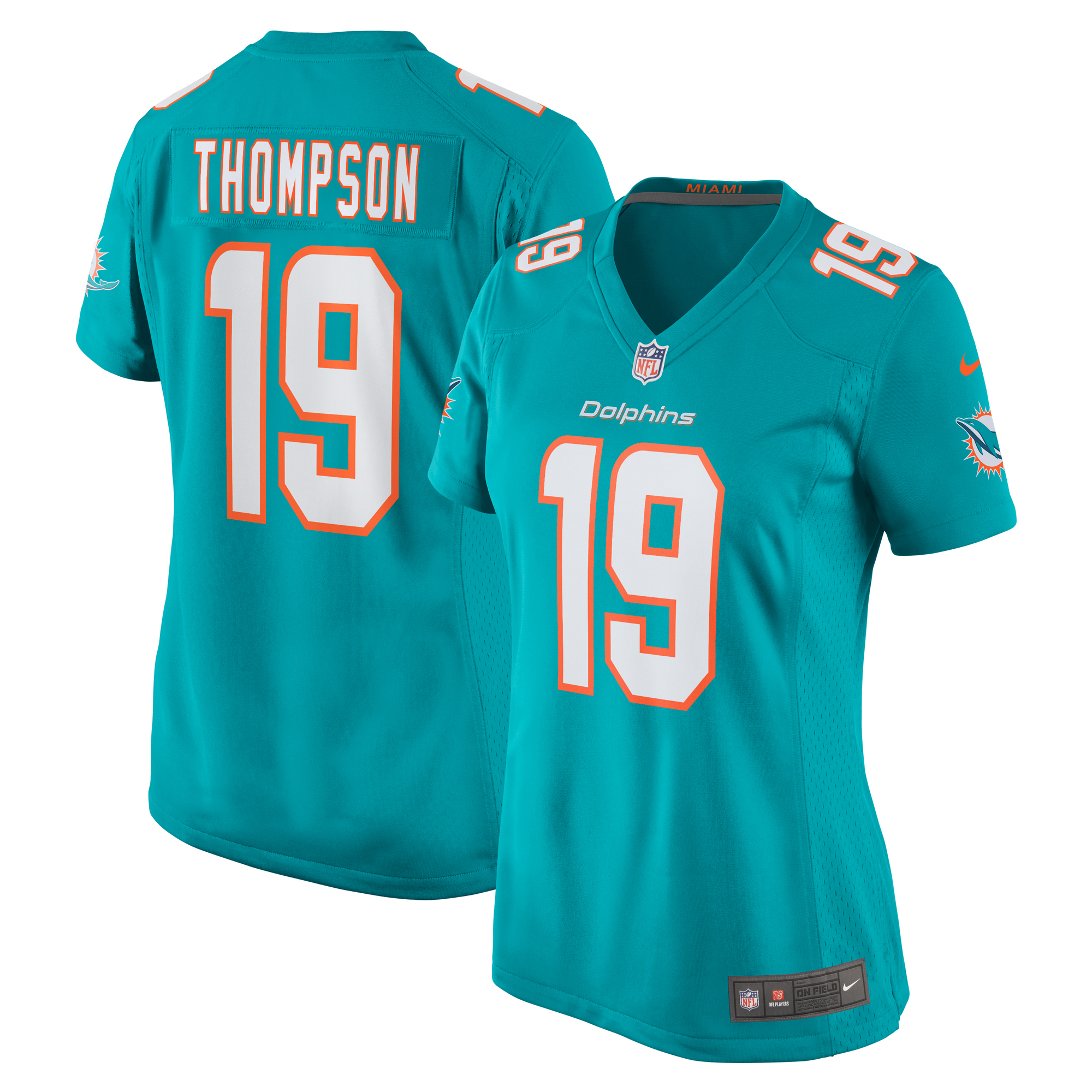 Women's Miami Dolphins Skylar Thompson Aqua Game Player Jersey JS6178 Saliibo