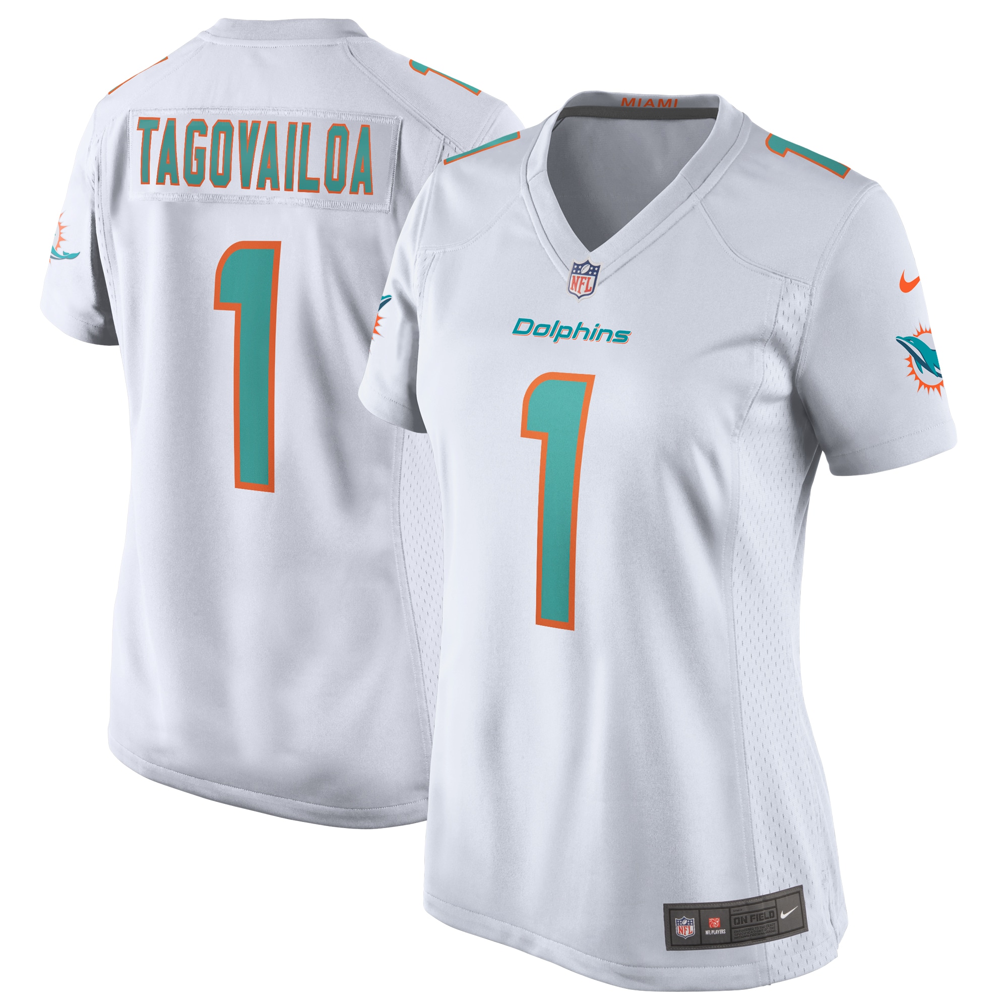Women's Miami Dolphins Tua Tagovailoa White Game Jersey JS4735 Saliibo