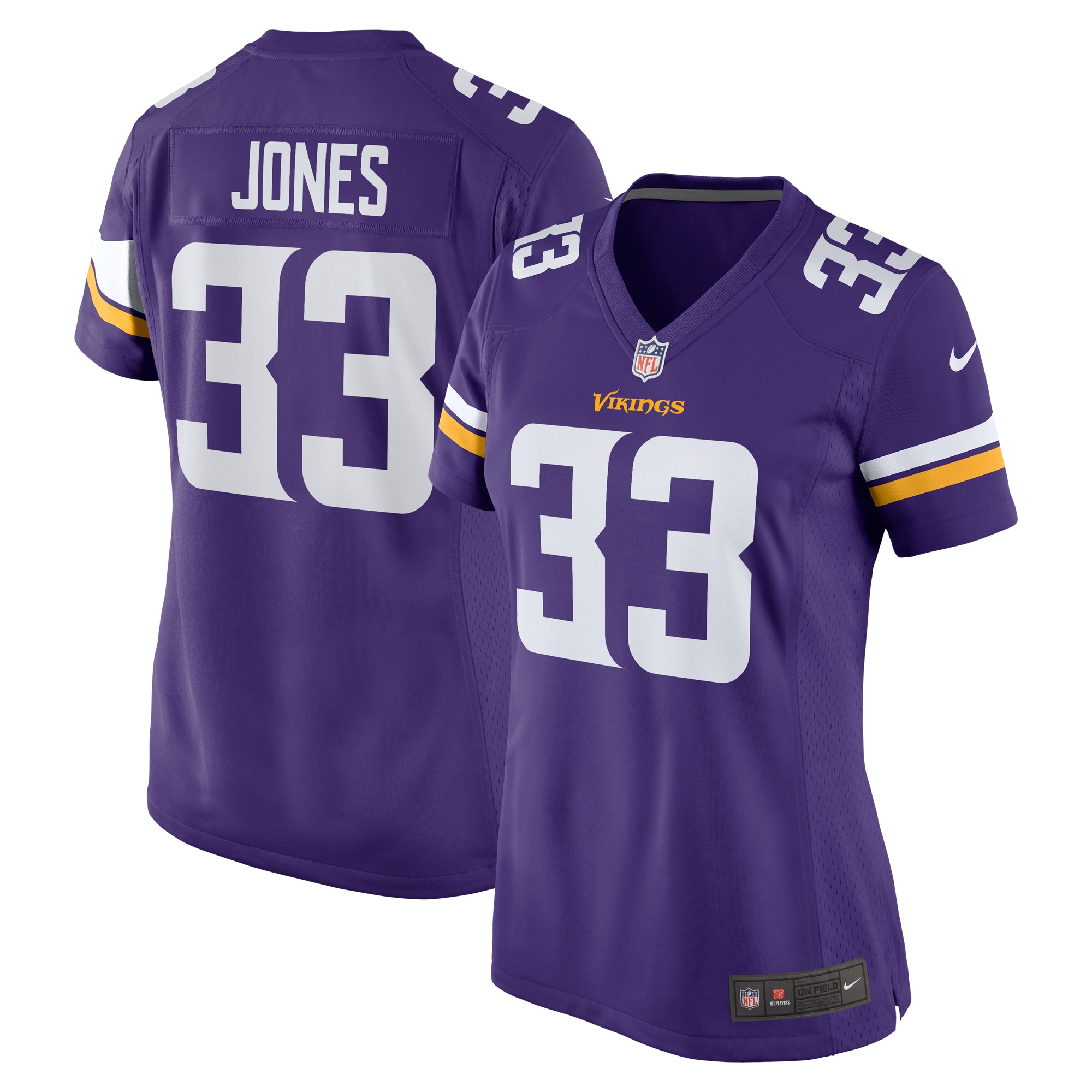 Women's Minnesota Vikings Aaron Jones Purple Game Player Jersey JS5690 Saliibo