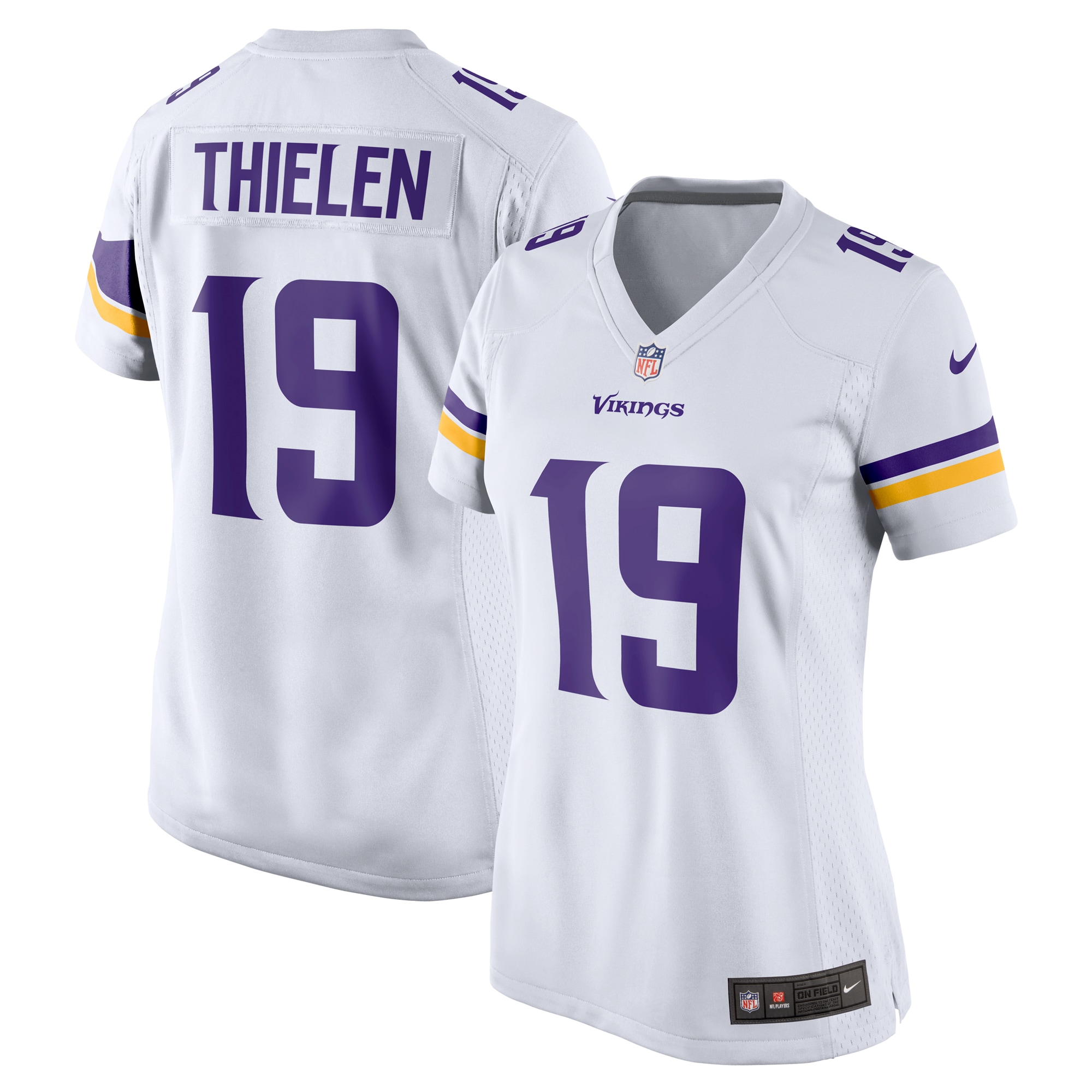 Women's Minnesota Vikings Adam Thielen White Game Jersey JS5386 Saliibo