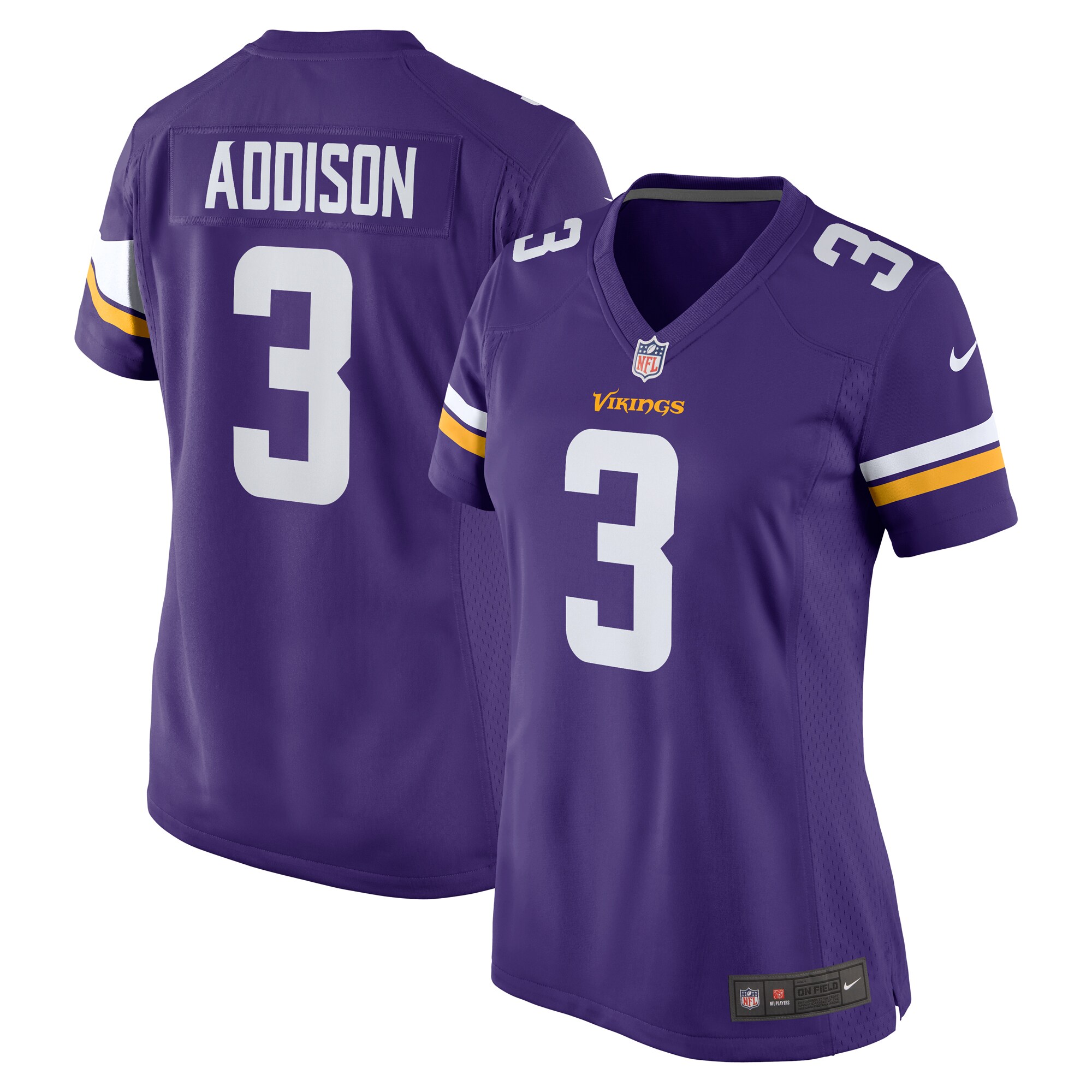 Women's Minnesota Vikings Addison Purple Team Game Jersey JS8067 Saliibo