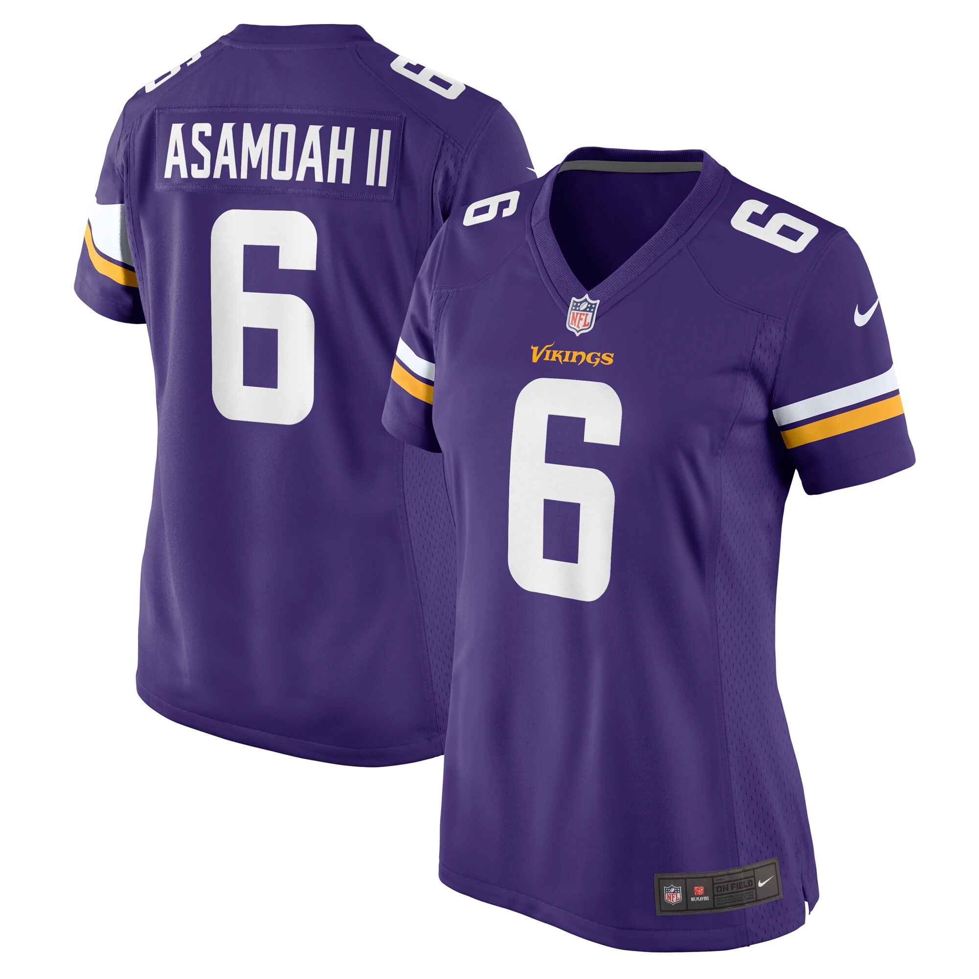 Women's Minnesota Vikings Brian Asamoah II Purple Game Jersey JS1434 Saliibo