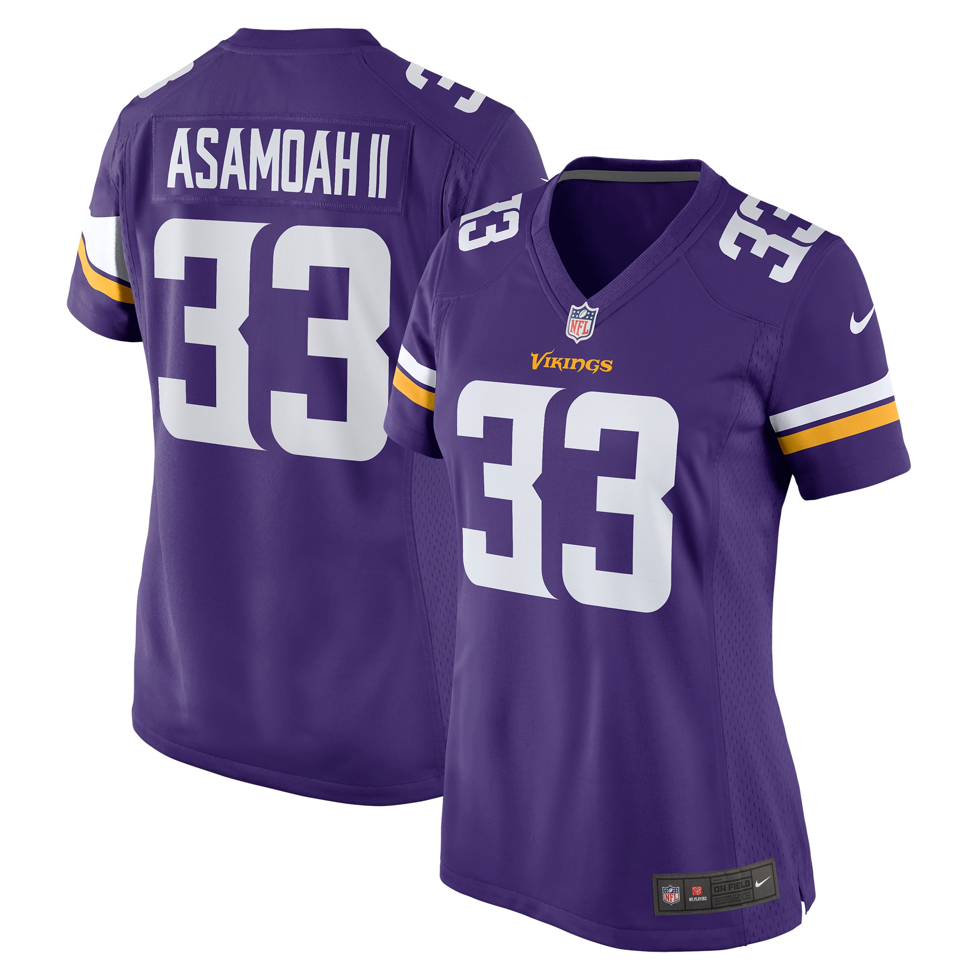 Women's Minnesota Vikings Brian Asamoah Purple Player Game Jersey JS5274 Saliibo