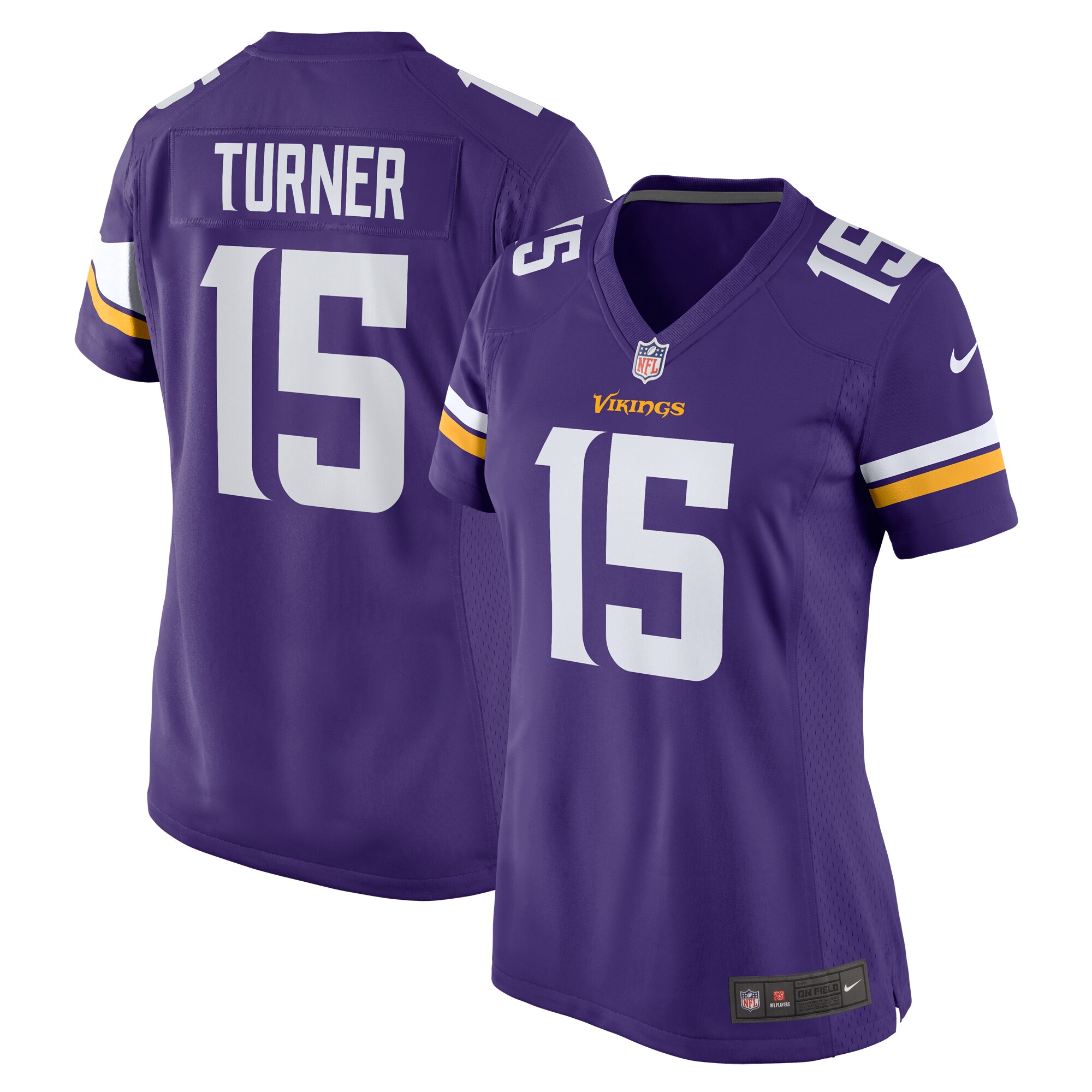 Women's Minnesota Vikings Dallas Turner Purple Game Jersey JS8454 Saliibo