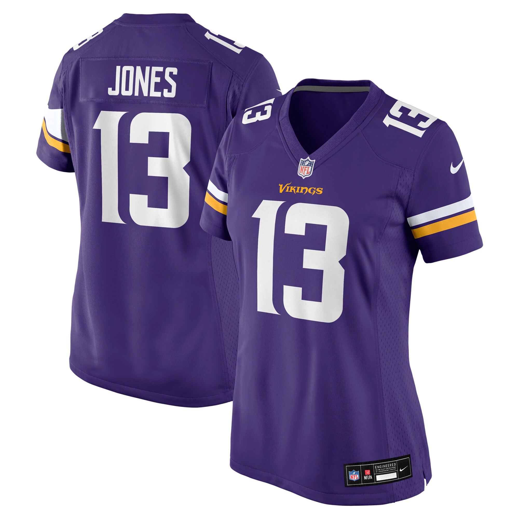 Women's Minnesota Vikings Daniel Jones Purple Team Game Jersey JS5867 Saliibo