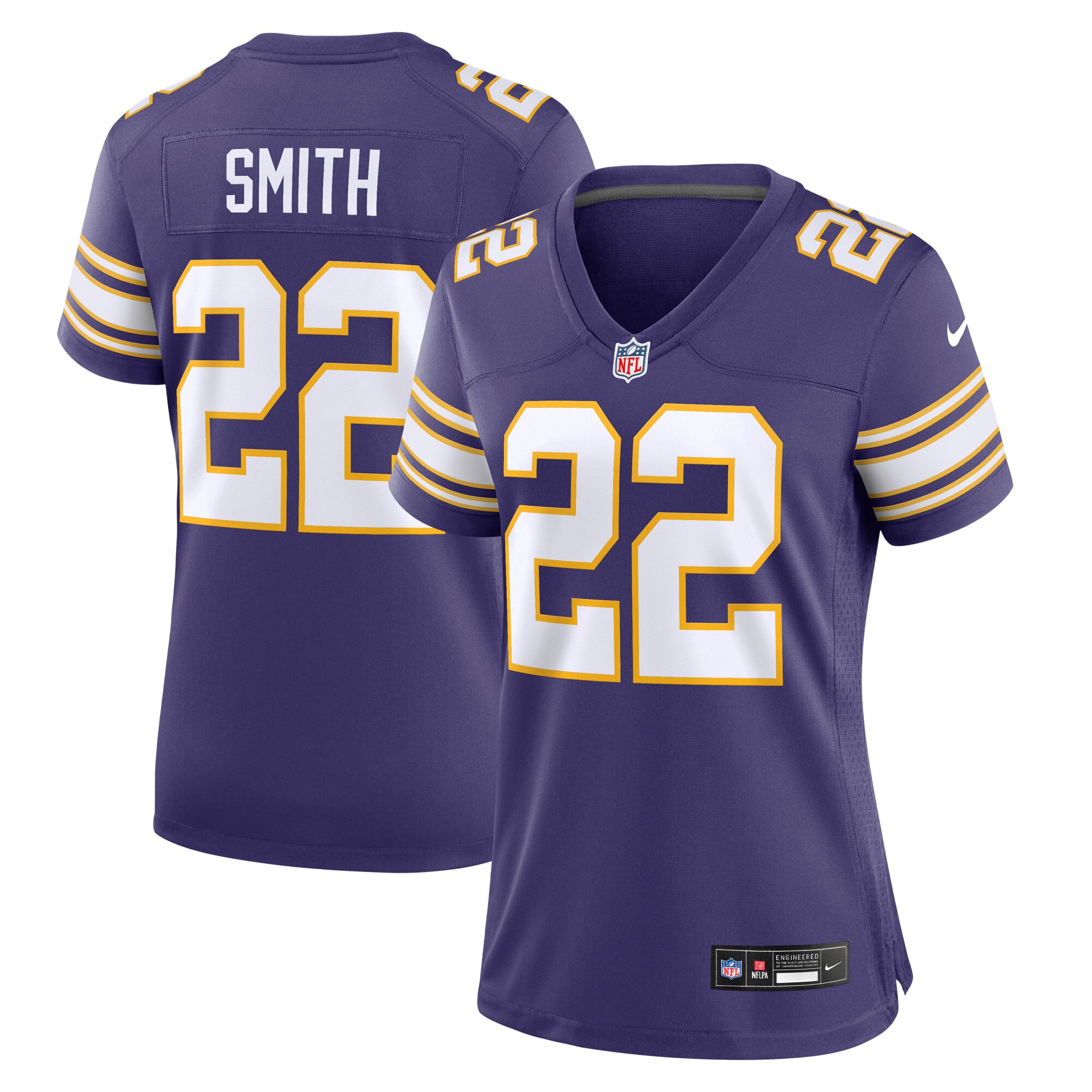 Women's Minnesota Vikings Harrison Smith Purple Classic Player Game Jersey JS5743 Saliibo