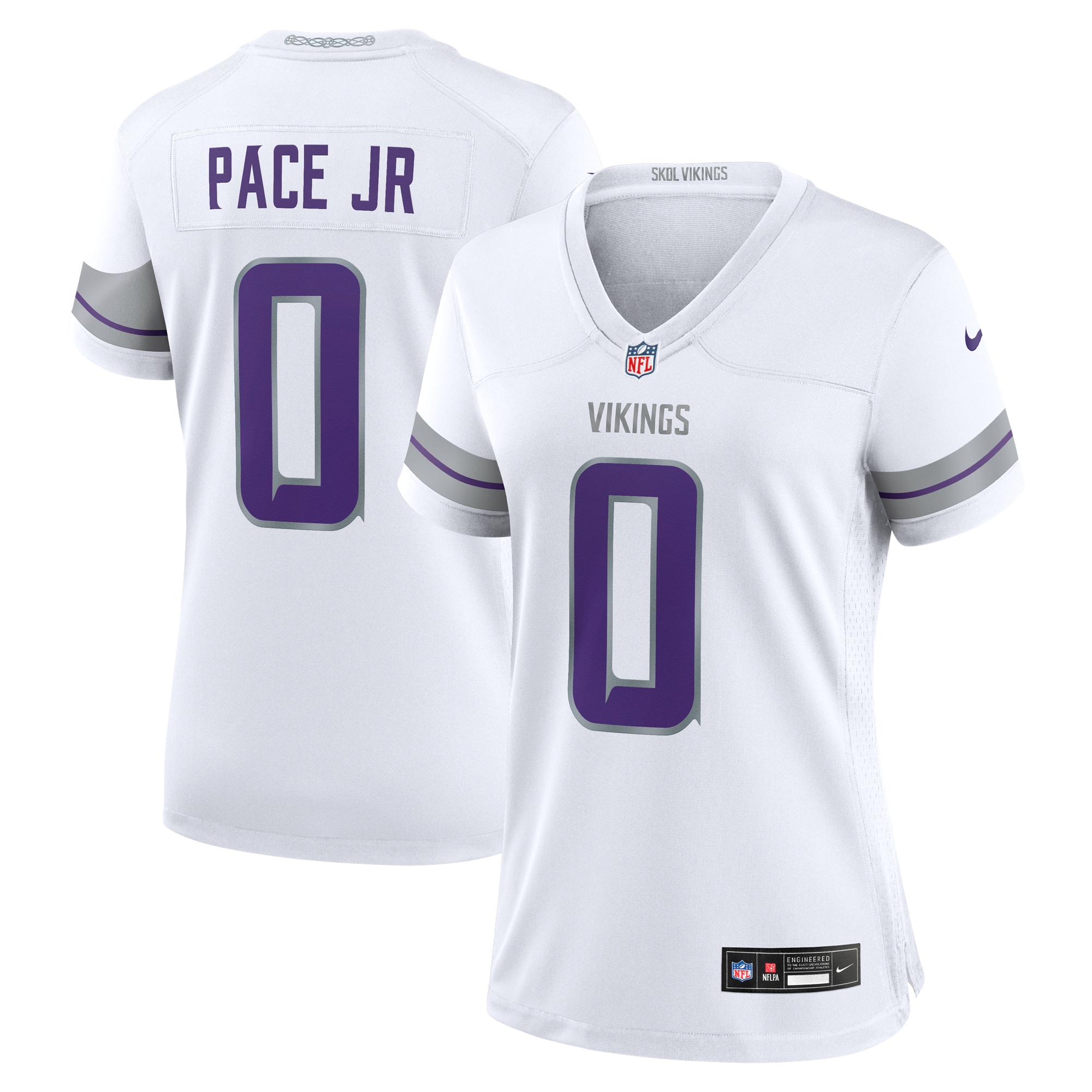 Women's Minnesota Vikings Ivan Pace Jr White Alternate Game Player Jersey JS5090 Saliibo