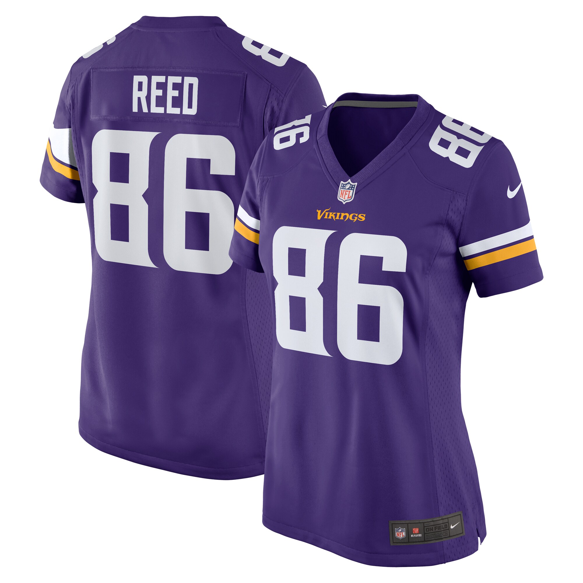 Women's Minnesota Vikings Jake Reed Purple Retired Player Game Jersey JS2904 Saliibo