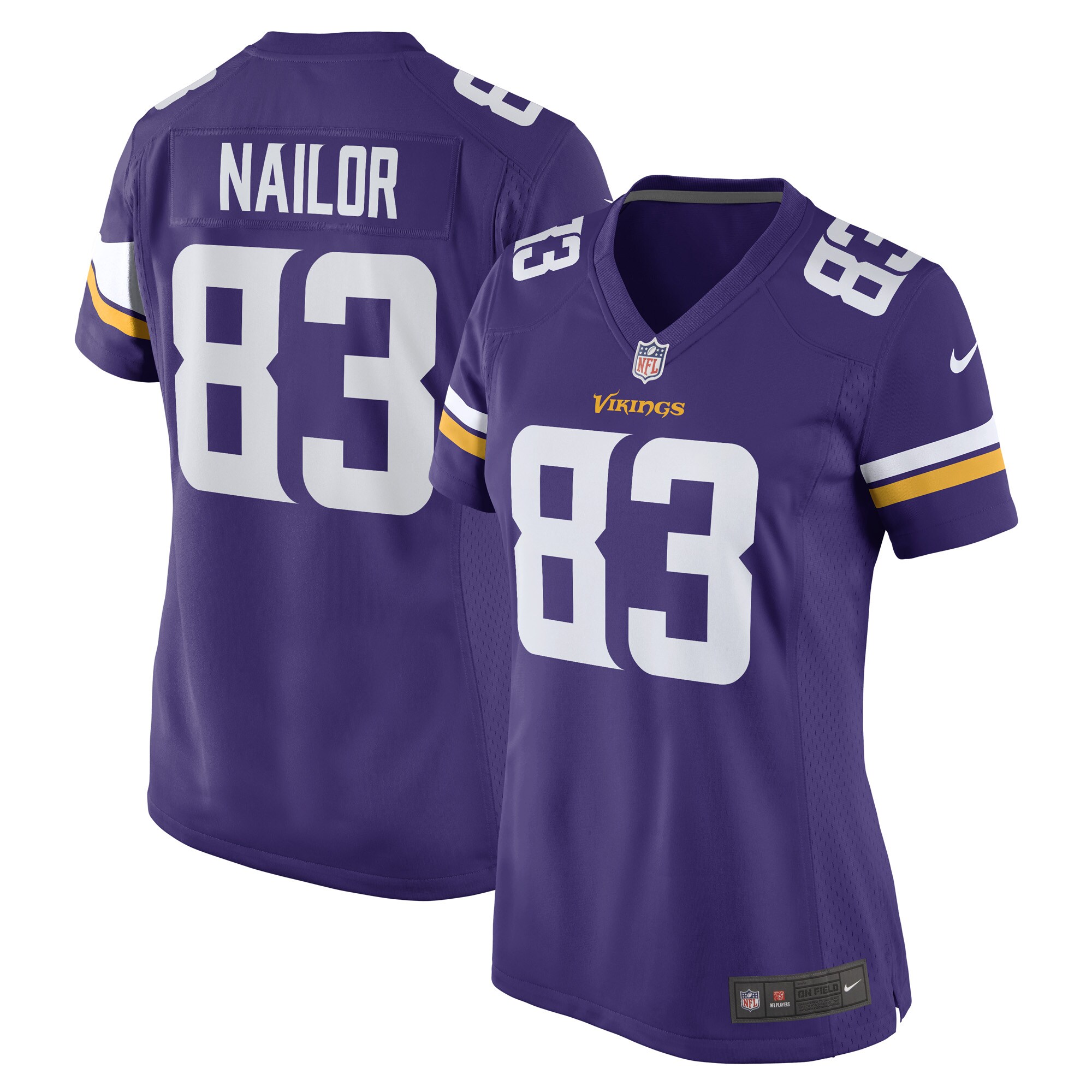 Women's Minnesota Vikings Jalen Nailor Purple Game Player Jersey JS6428 Saliibo